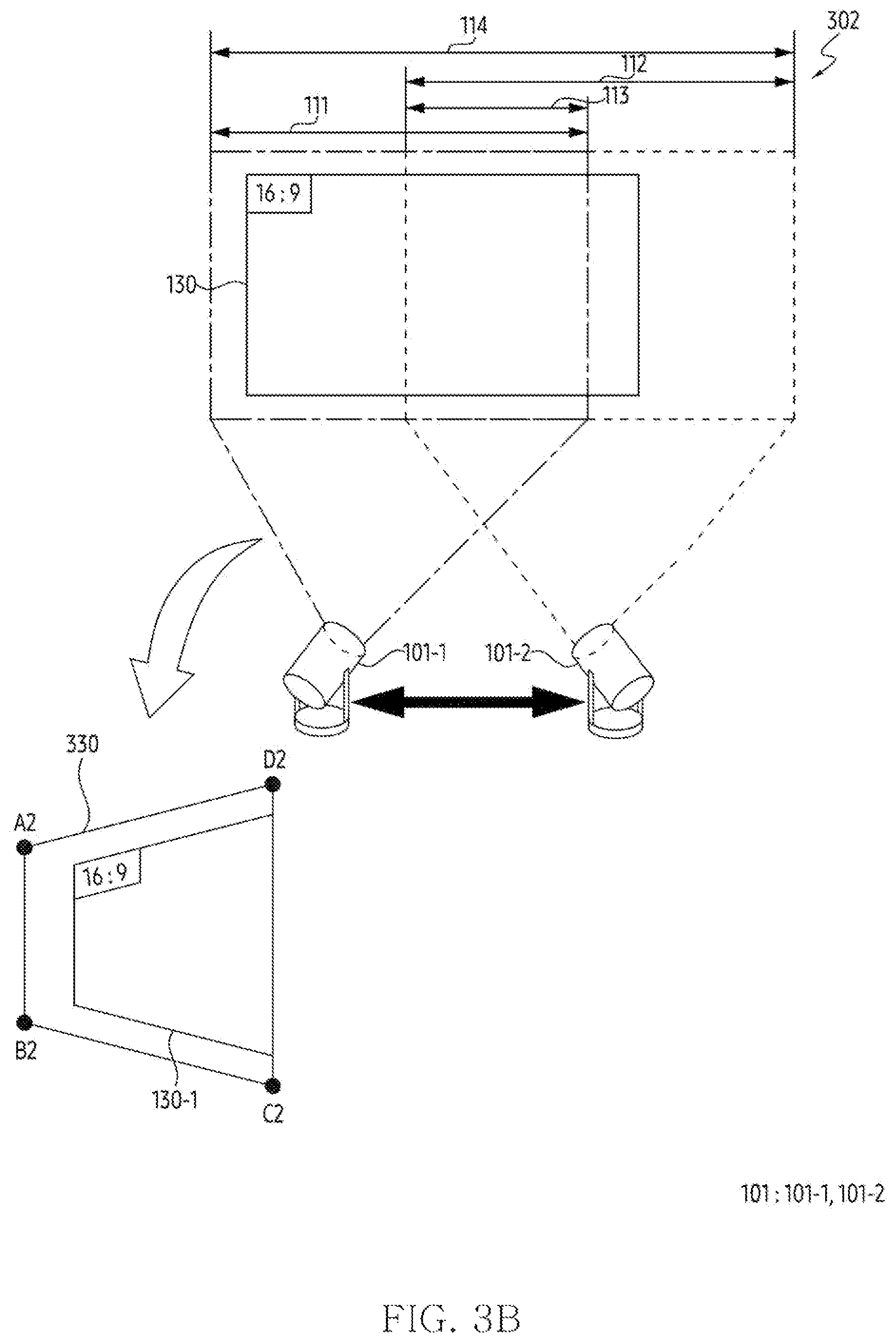 Patent US12445582 Figure 4 – Electronic device for displaying visual object associated with aspect ratio of combinations of projection areas and method thereof