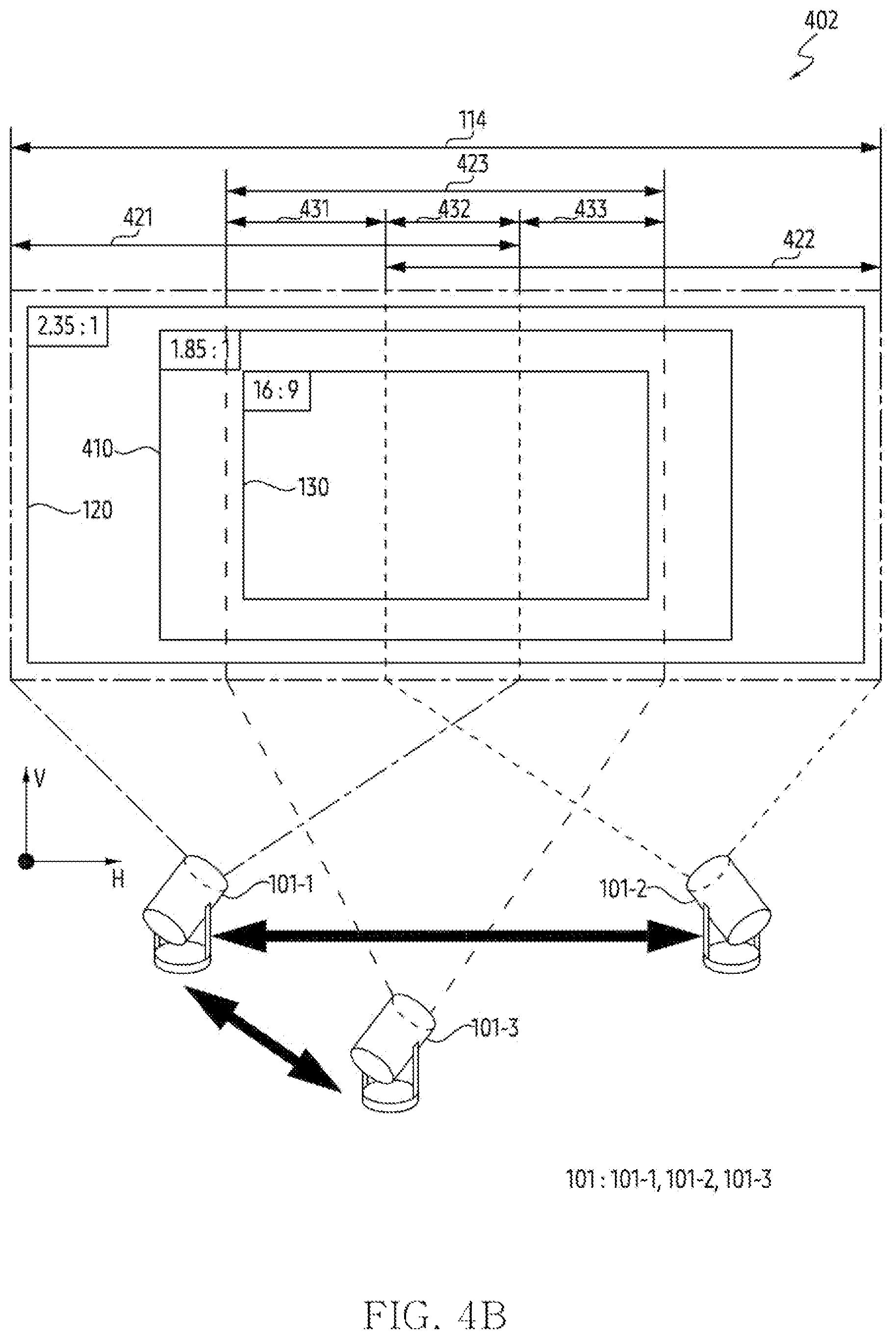 Patent US12445582 Figure 7 – Electronic device for displaying visual object associated with aspect ratio of combinations of projection areas and method thereof