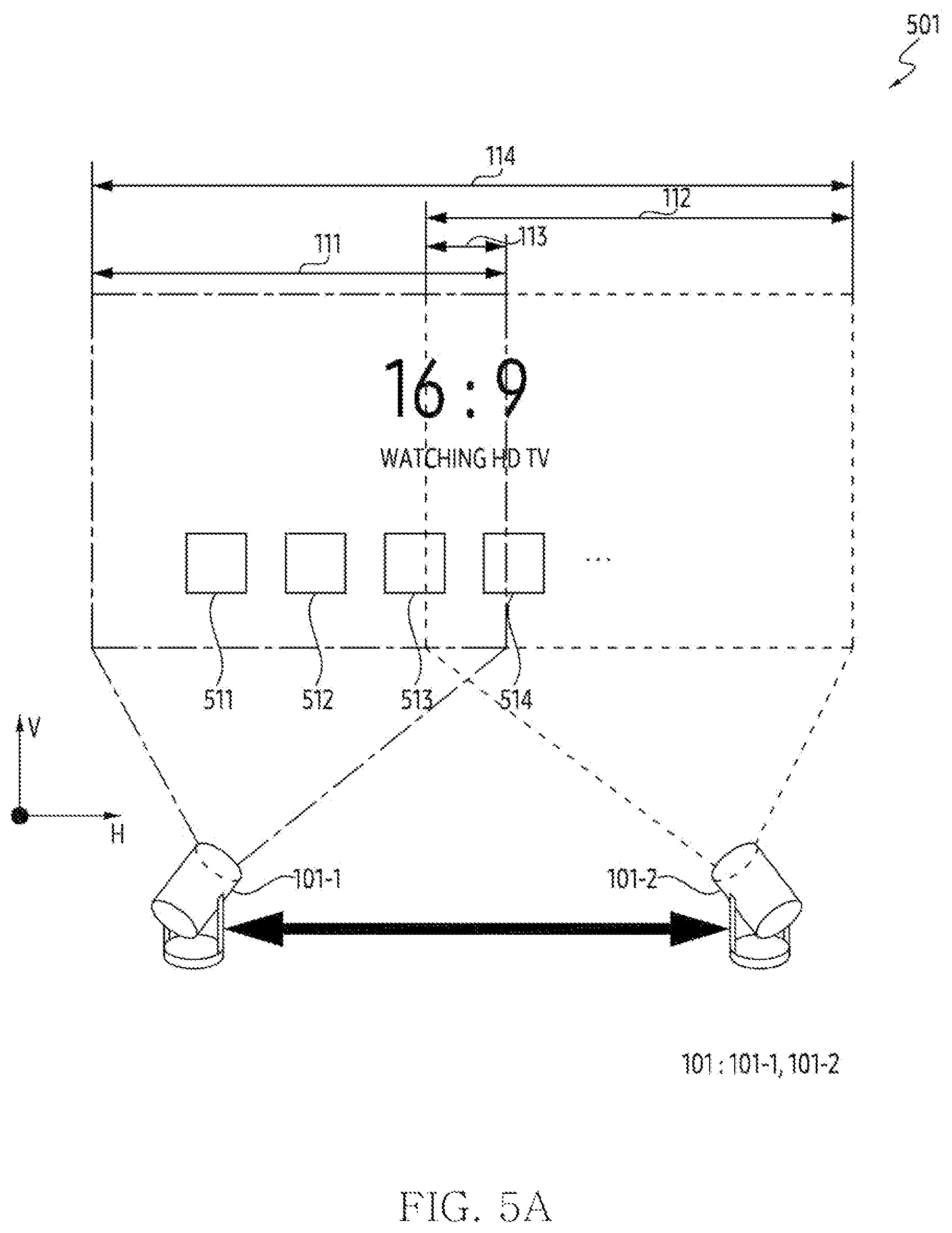 Patent US12445582 Figure 10 – Electronic device for displaying visual object associated with aspect ratio of combinations of projection areas and method thereof