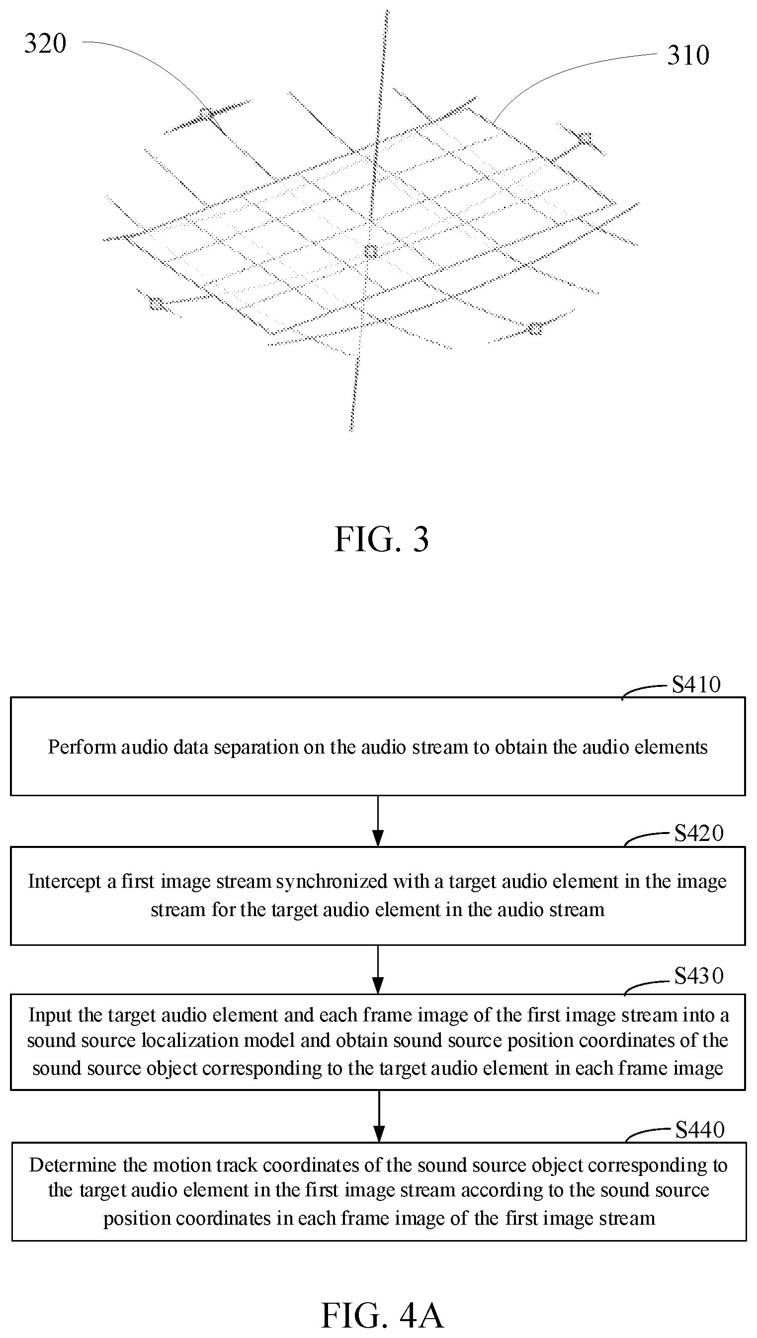 Patent US12445585 Figure 2 – Curved grid for acquiring spatial track coordinates of sound source objects of audio elements in an audio stream in video data