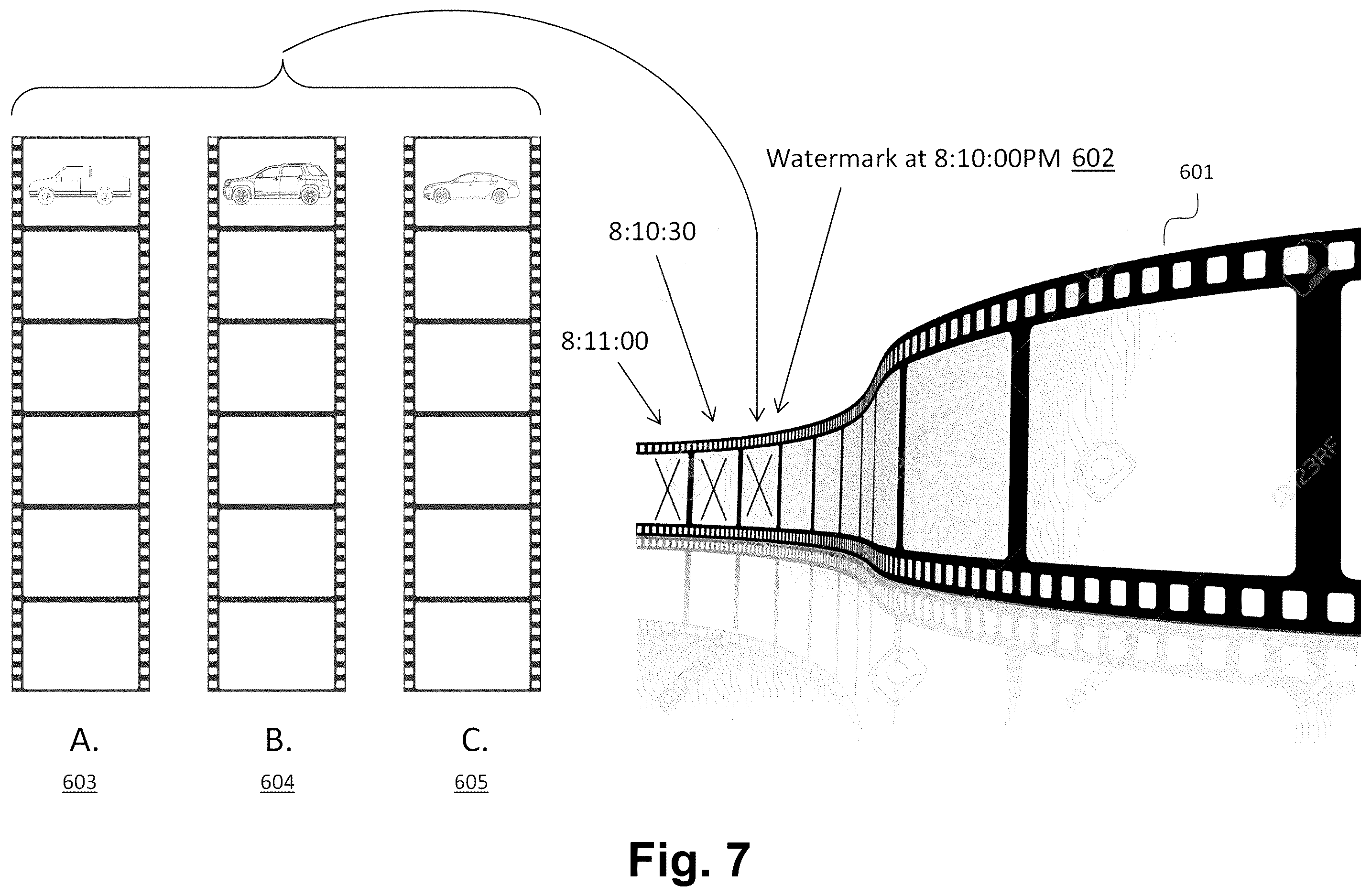 Patent US12445678 Figure 7 – Dynamic content serving using automated content recognition (ACR) and digital media watermarks