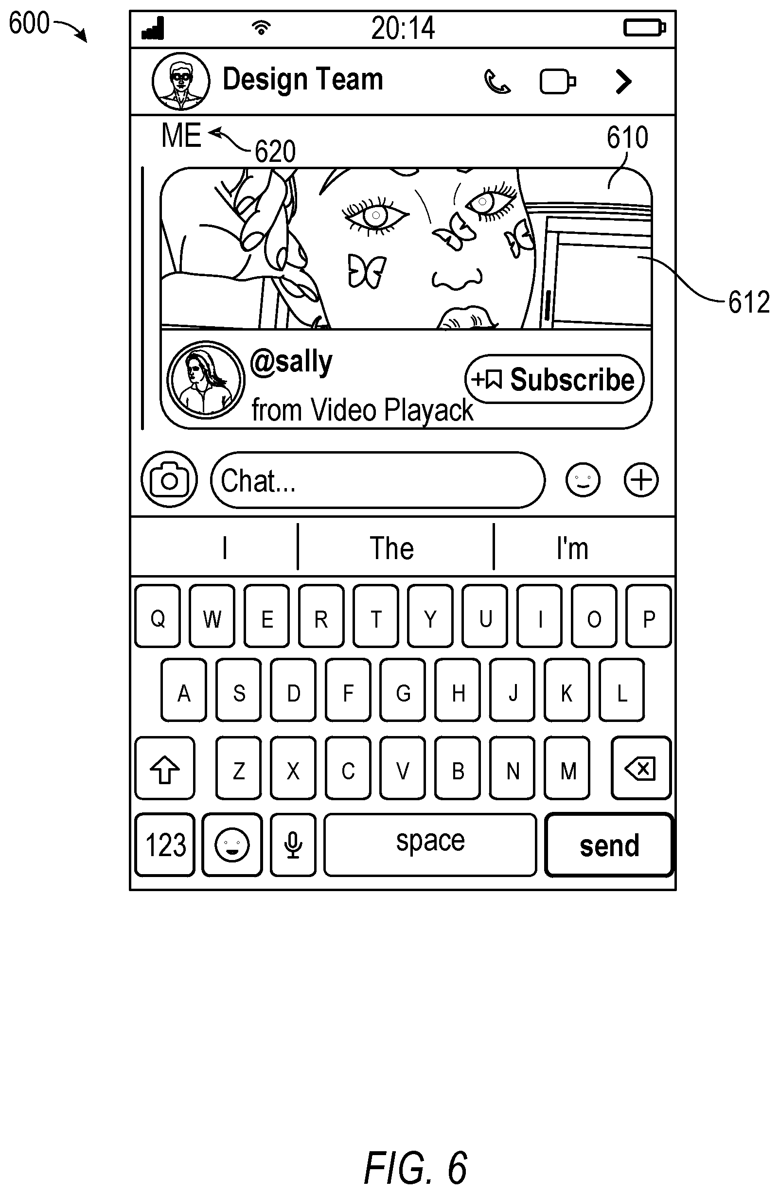 Patent US12445686 Figure 6 – Video sharing system