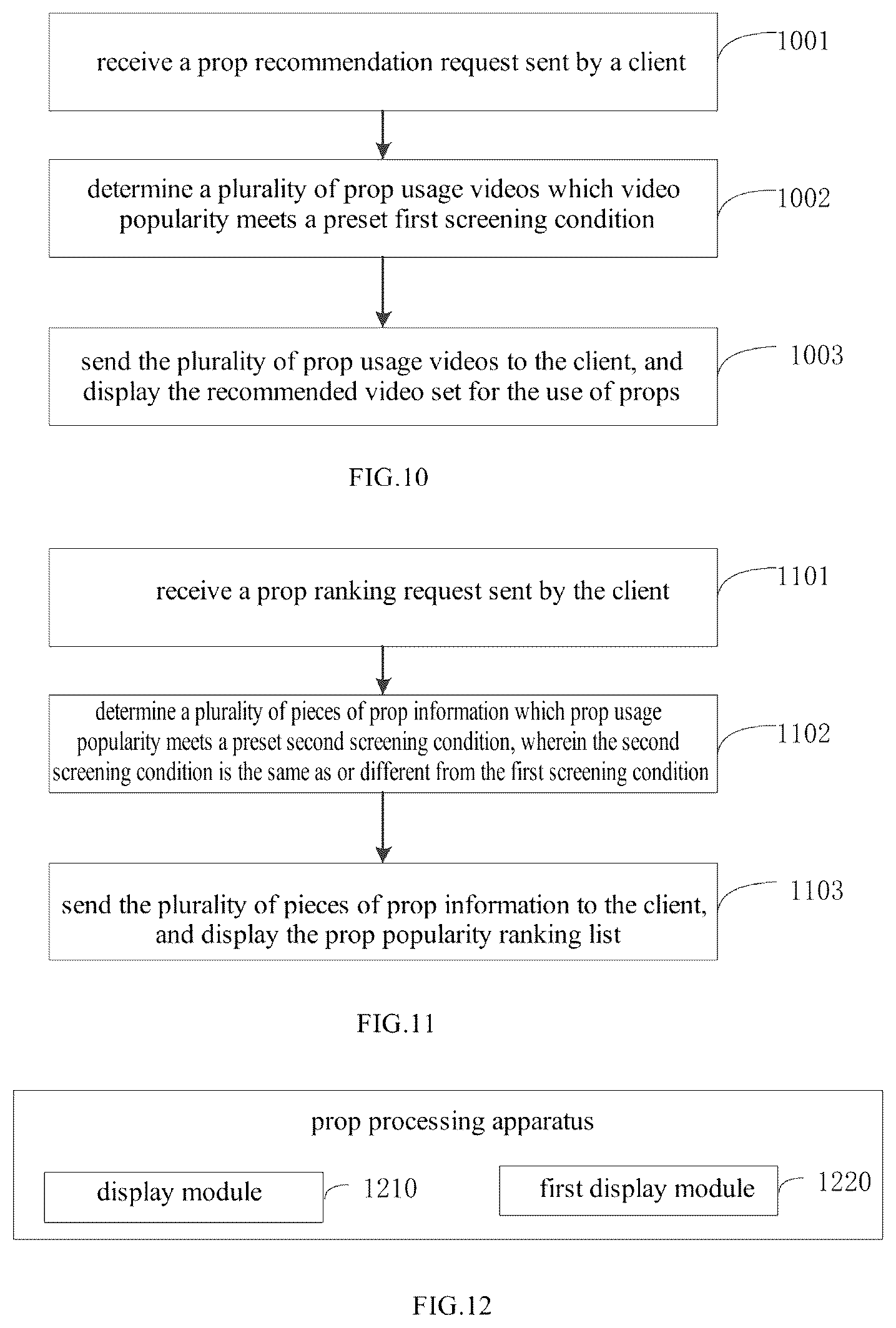 Patent US12445712 Figure 8 – Prop processing method and apparatus, and device and medium