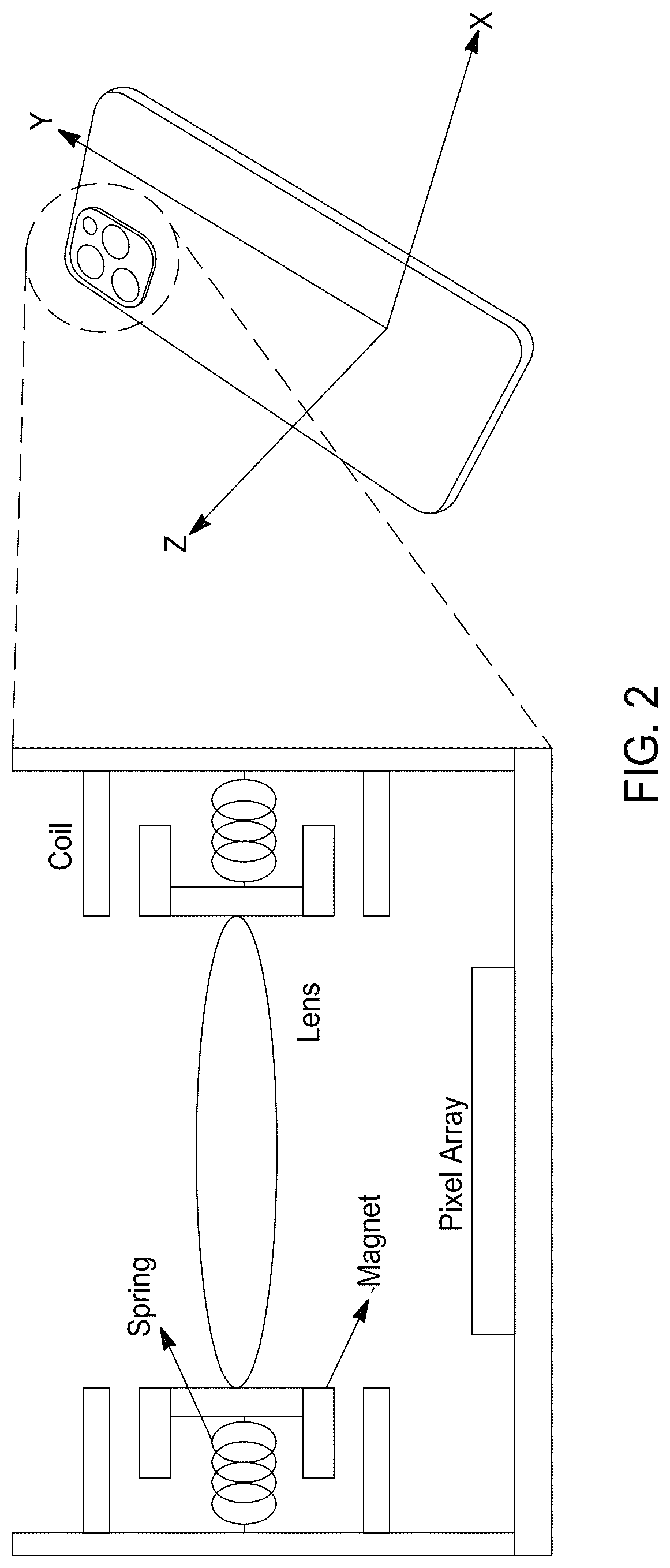 Patent US12445727 Figure 2 – Acoustic eavesdropping using a smartphone camera