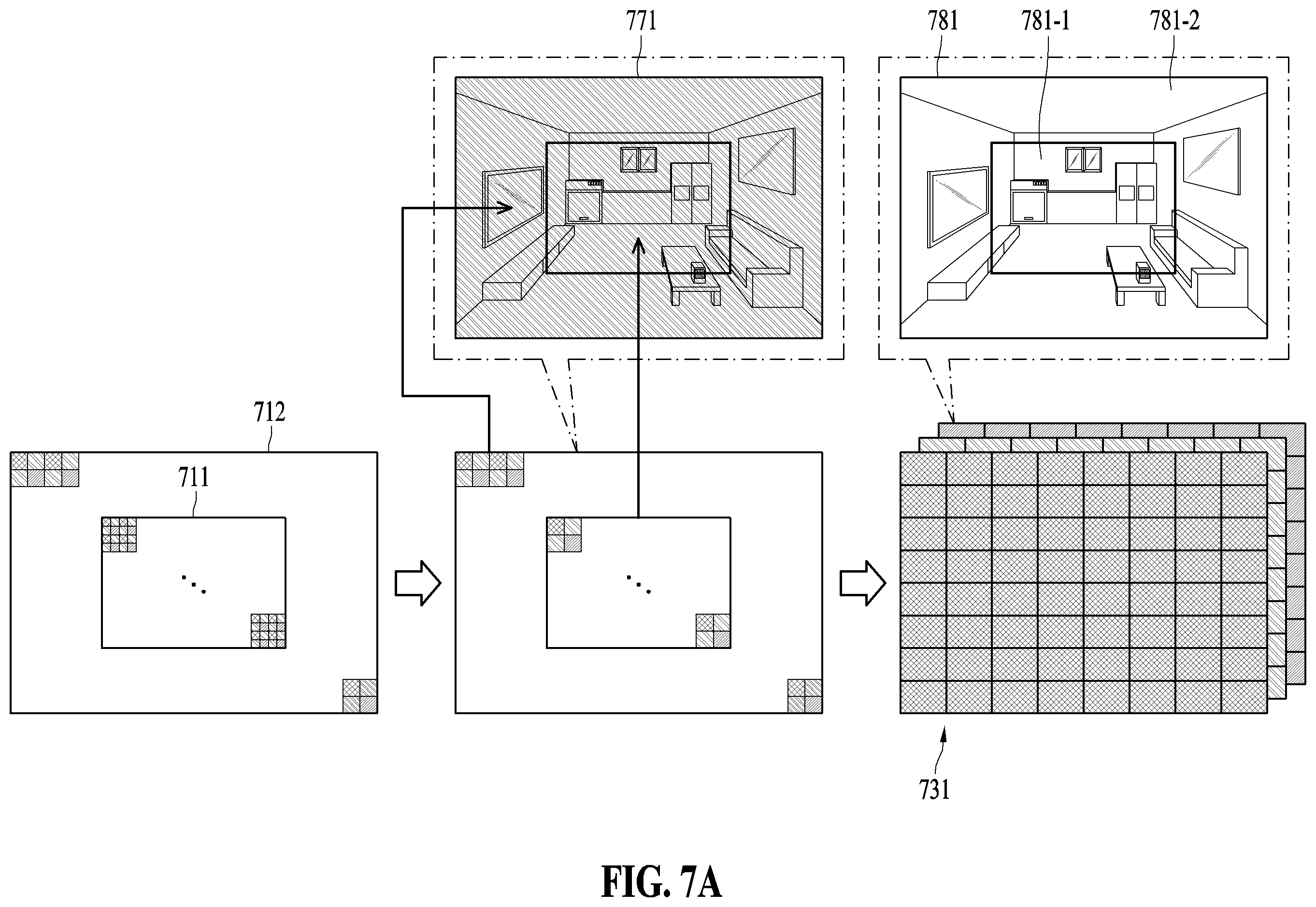 Patent US12445739 Figure 7 – Single image sensor for restoring images corresponding to various fields of view