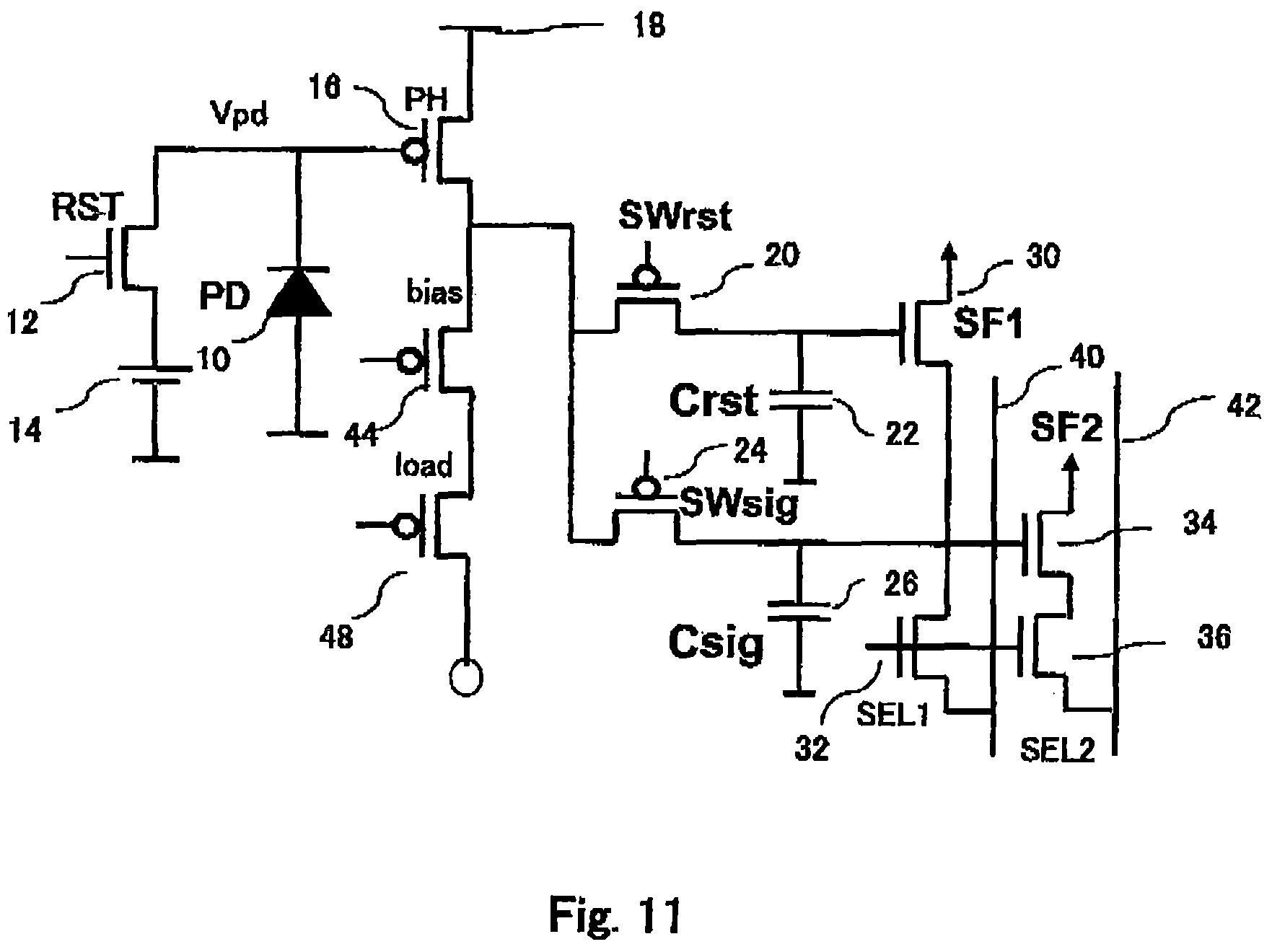 Patent US12445747 Figure 10 – Photo voltaic image sensor to supress black solar