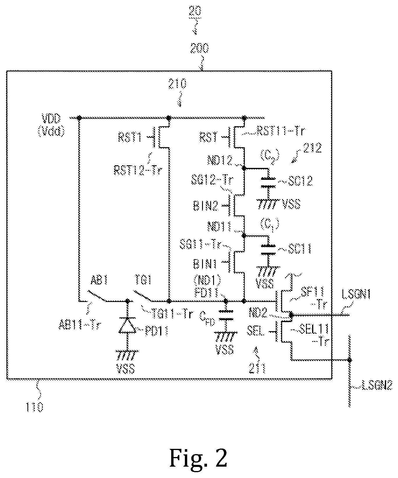 Patent US12445751 Figure 2 – Solid-state imaging device, method for driving solid-state imaging device, and electronic apparatus