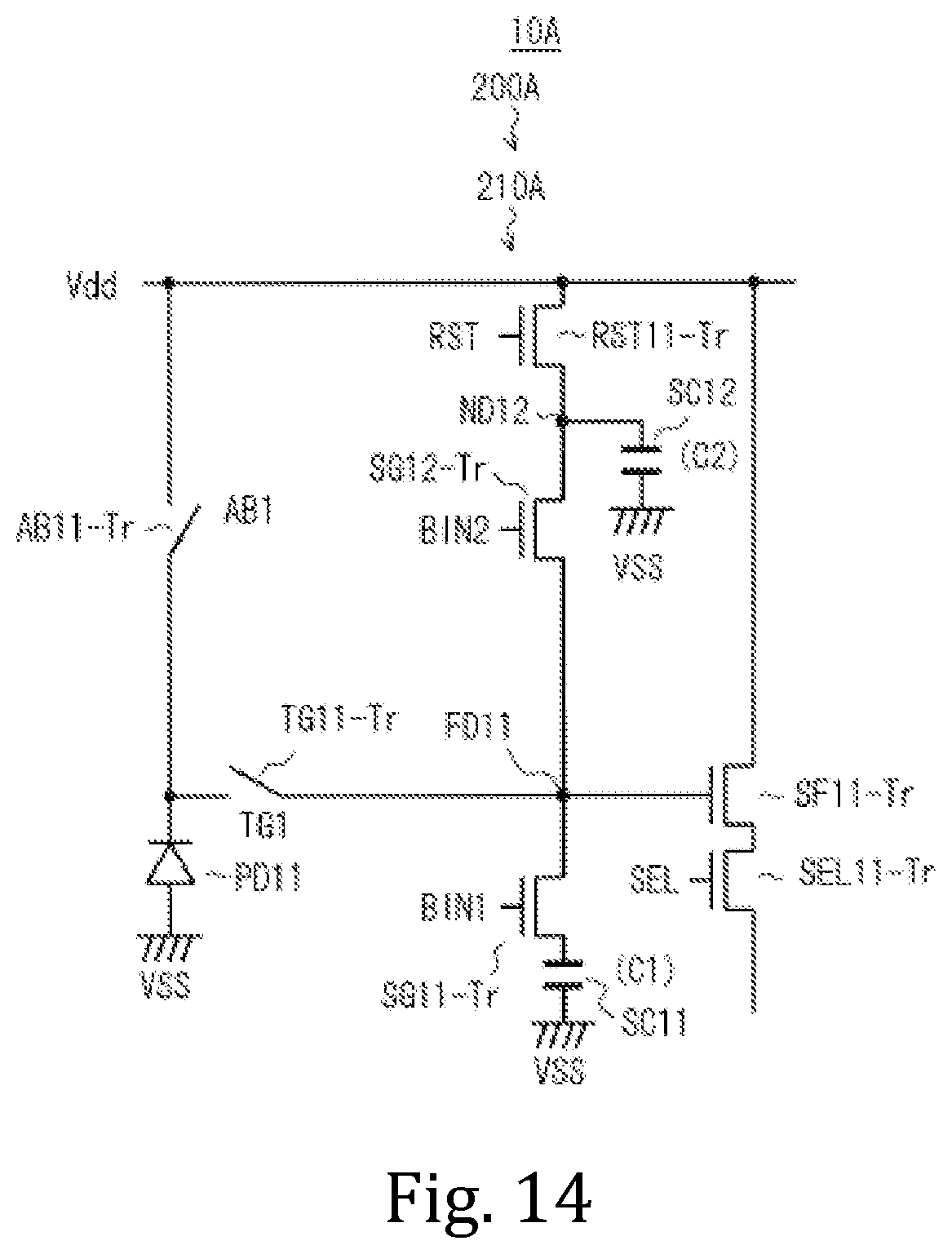 Patent US12445751 Figure 14 – Solid-state imaging device, method for driving solid-state imaging device, and electronic apparatus