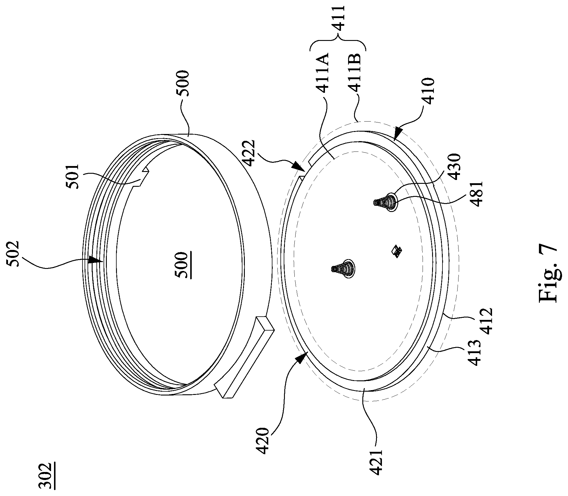 Patent US12445770 Figure 7 – Electroacoustic device and its circuit-board end cover