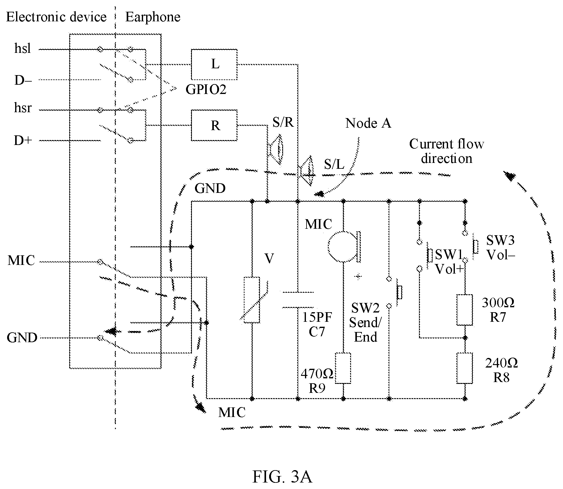 Patent US12445774 Figure 3 – Electronic device, pull-up circuit, and method for suppressing pop sound of earphone