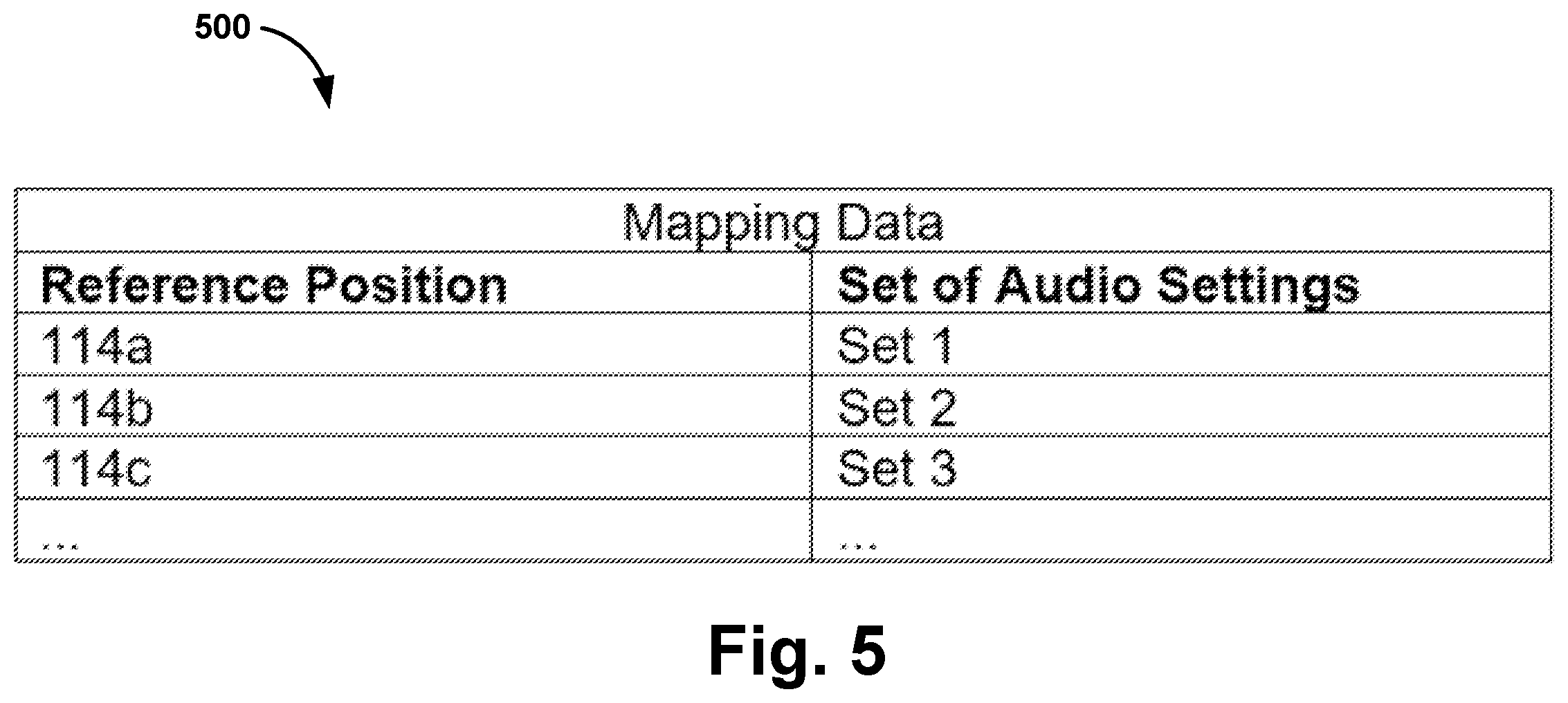 Patent US12445795 Figure 5 – Audio system with dynamic audio setting adjustment feature