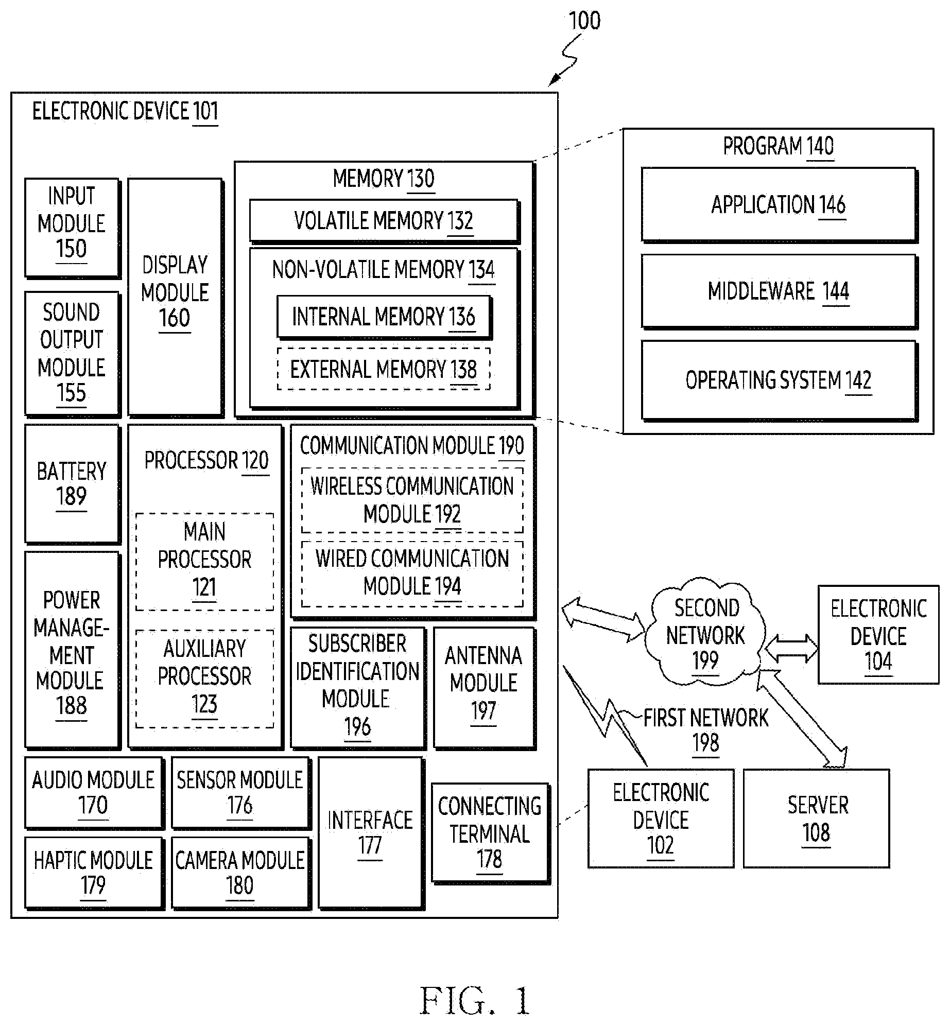 Patent US12445973 Figure 1 – Electronic device for adjusting parameter for driving of grip sensor and method thereof