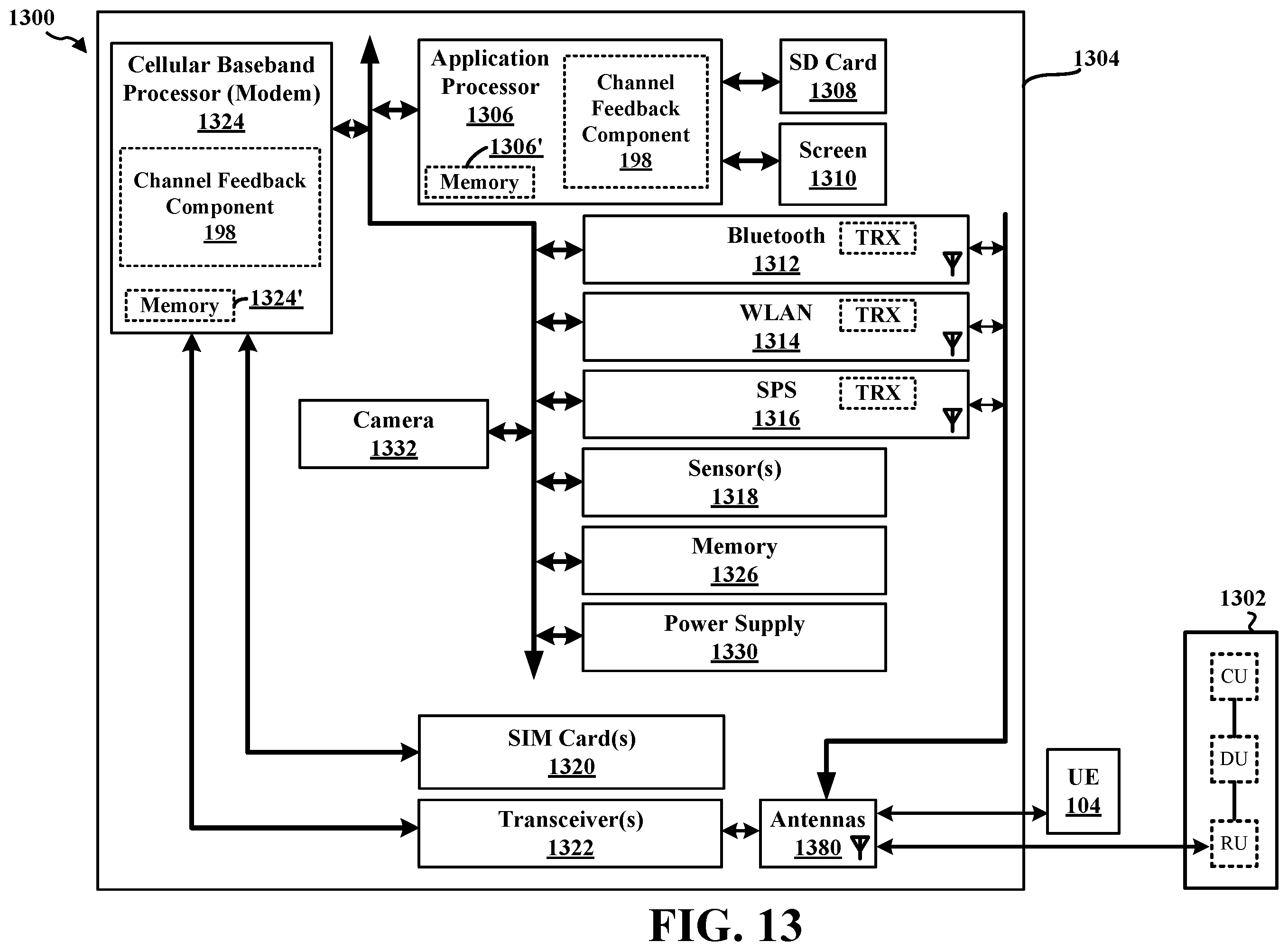 Patent US12445975 Figure 13 – Model-based uplink-downlink channel tracking