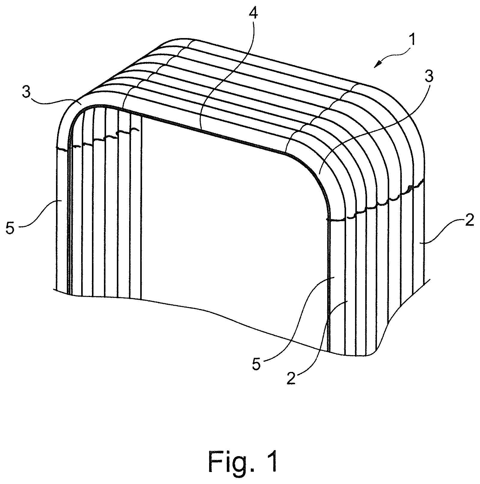 Patent US12448012 — Cornerpiece of a convolute of a bellows of a gangway and method for producing such a cornerpiece — Figure 1