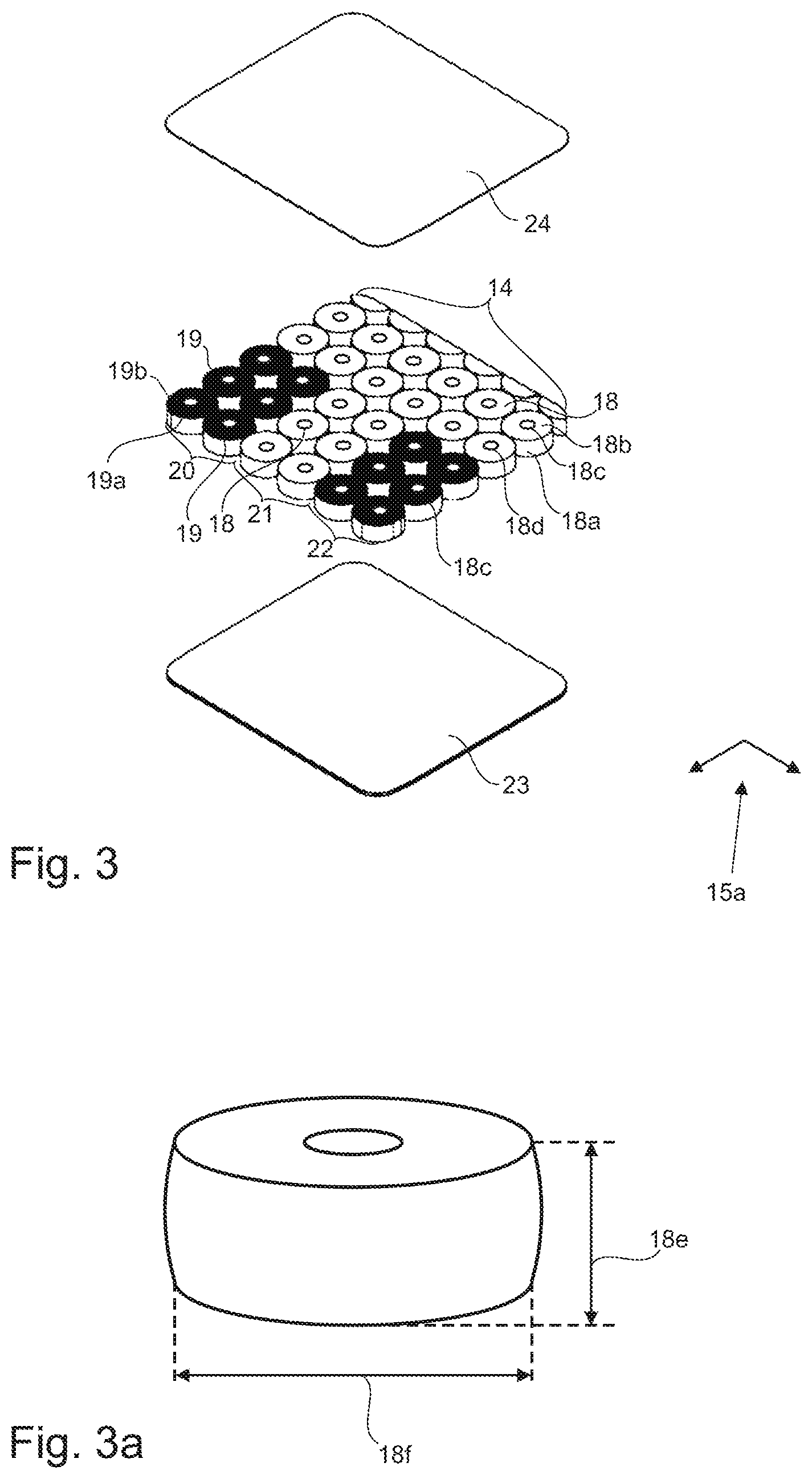 Patent US12448013 Figure 3 – Upholstery structure of a vehicle seat with spring elements