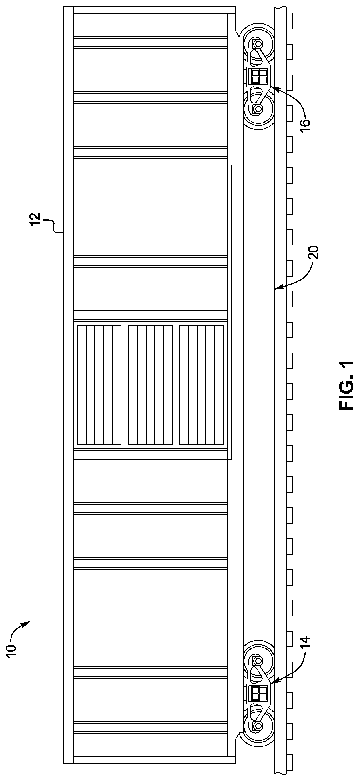 Patent US12448014 — Railroad car truck side frame — Figure 1