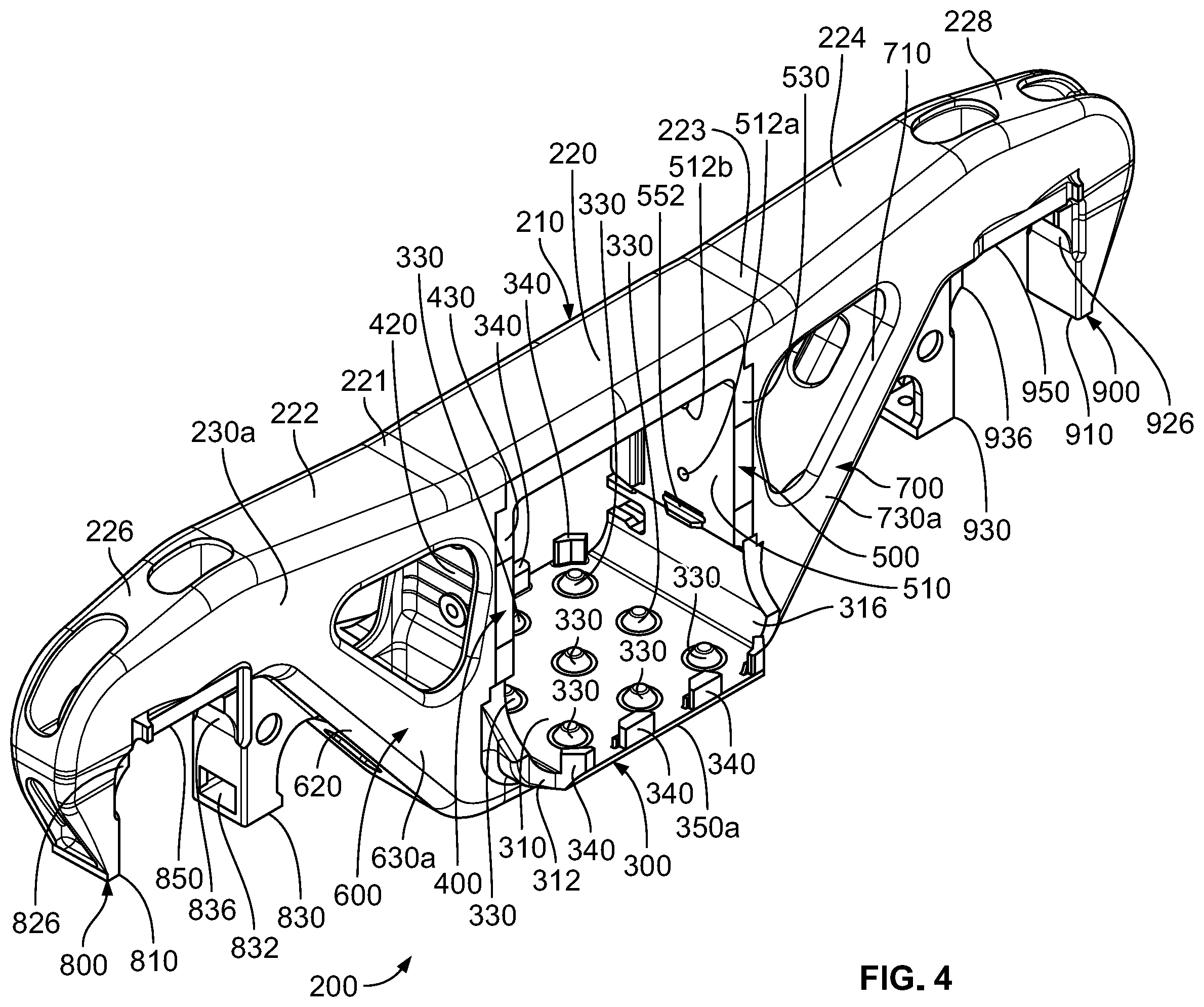 Patent US12448014 Figure 4 – Railroad car truck side frame