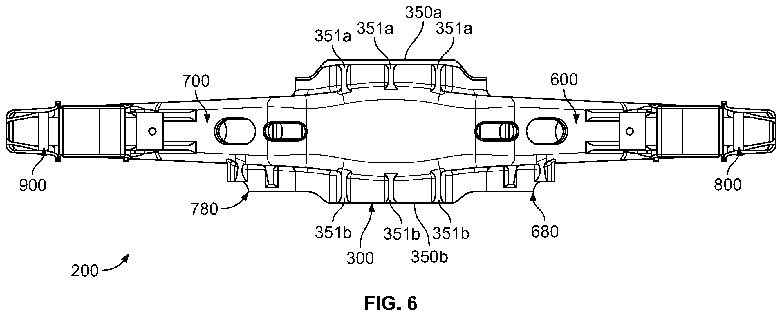 Patent US12448014 Figure 6 – Railroad car truck side frame