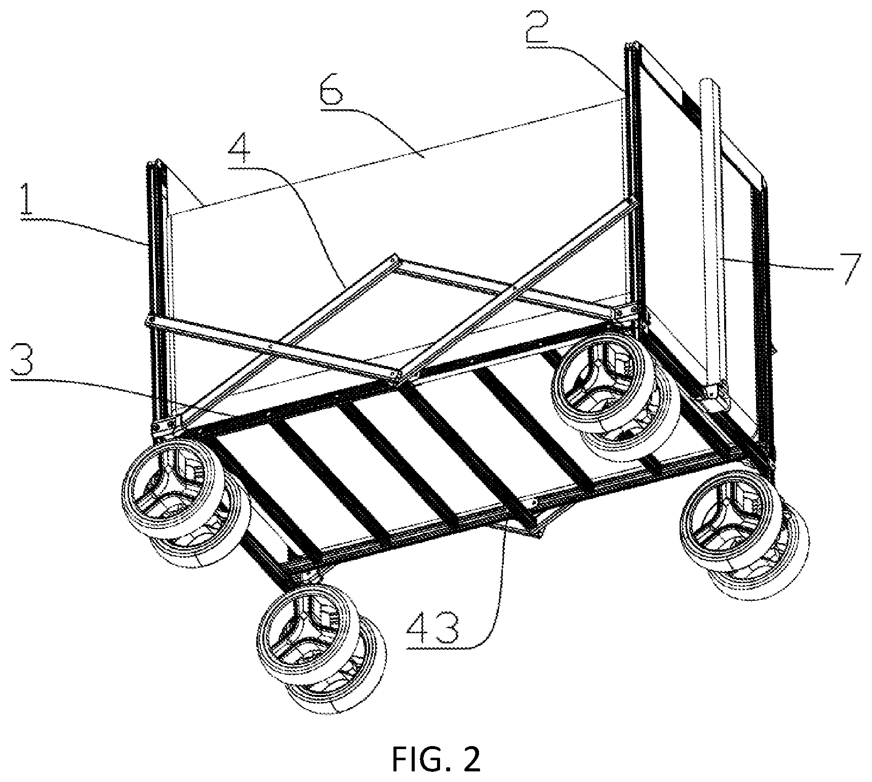 Patent US12448018 Figure 2 – Folding trolley