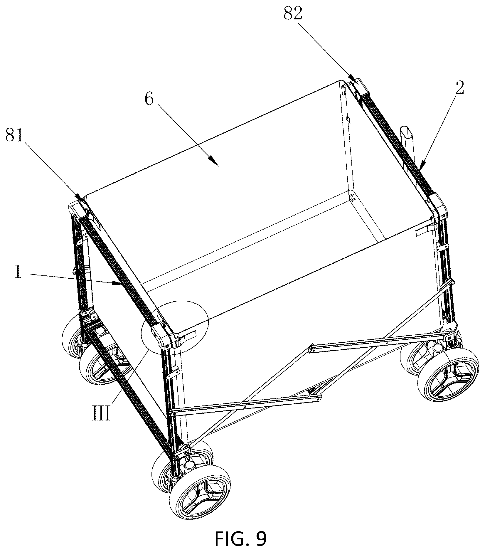 Patent US12448018 Figure 9 – Folding trolley