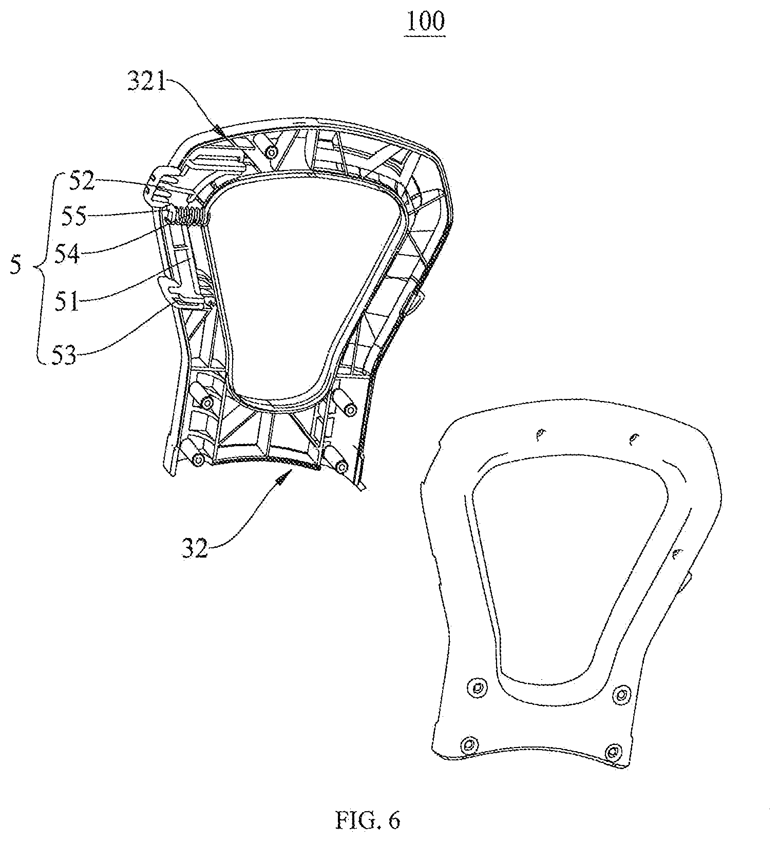 Patent US12448019 Figure 6 – Pull handle assembly and cart