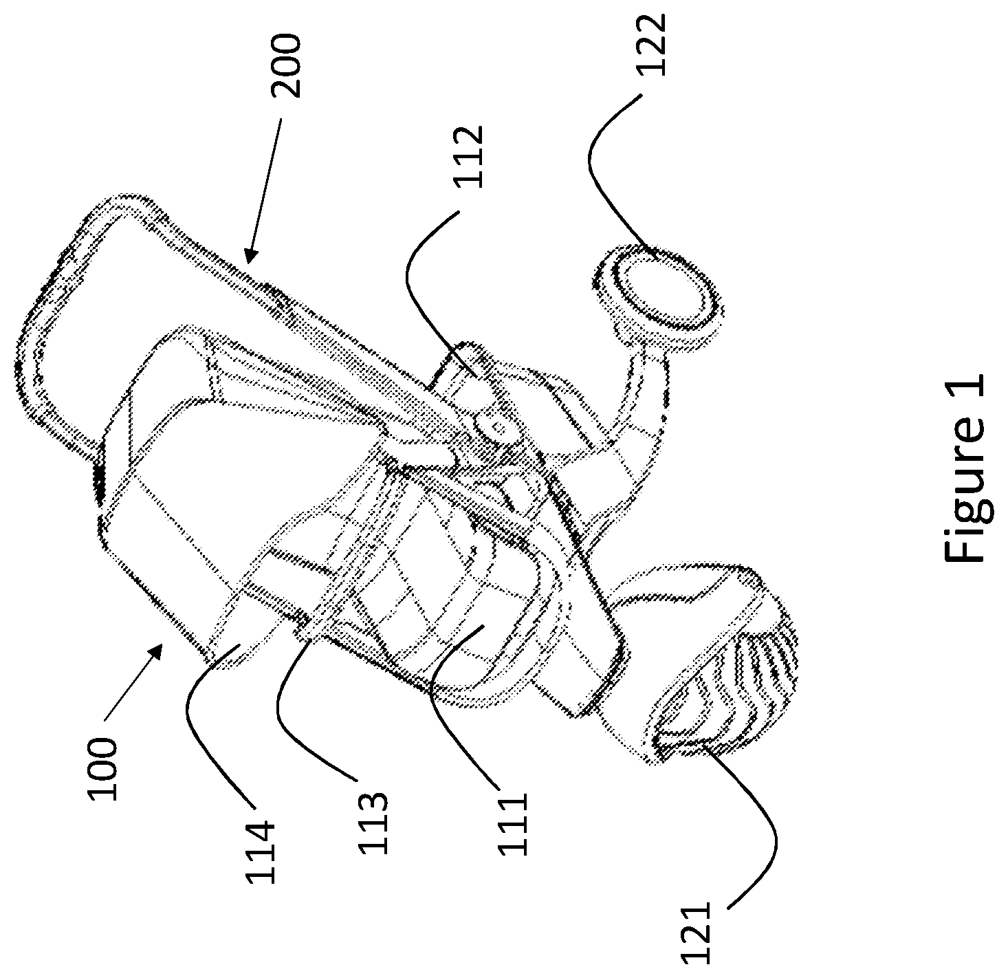 Patent US12448020 Figure 1 – Pram frame with roller set