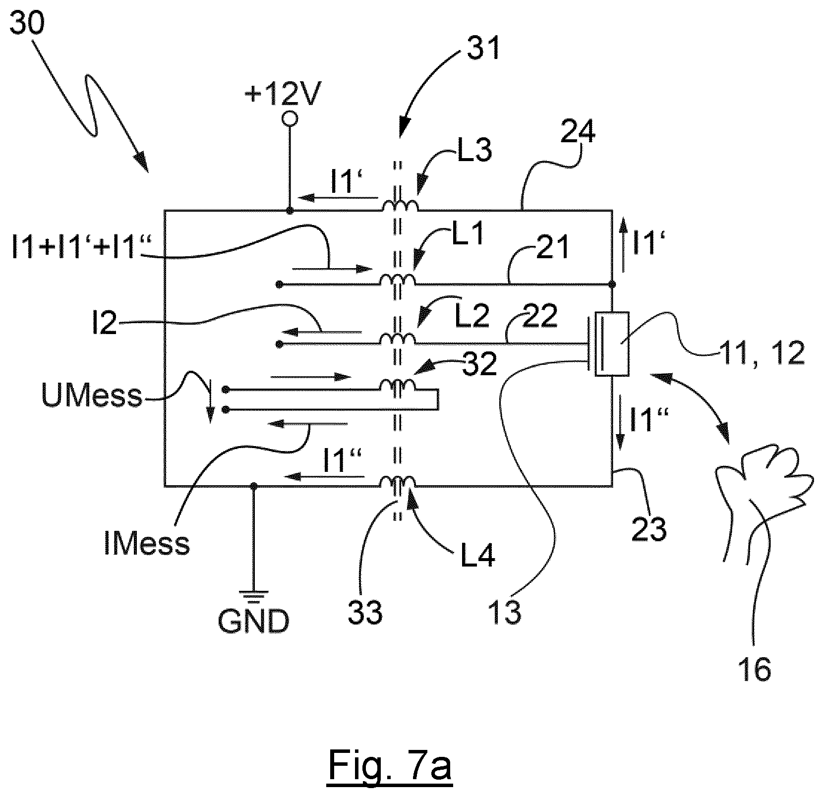 Patent US12448023 Figure 6 – Capacitive sensor device, steering wheel comprising a capacitive sensor device, method for operating a capacitive sensor device and/or a steering wheel, and vehicle comprising a capacitive sensor device