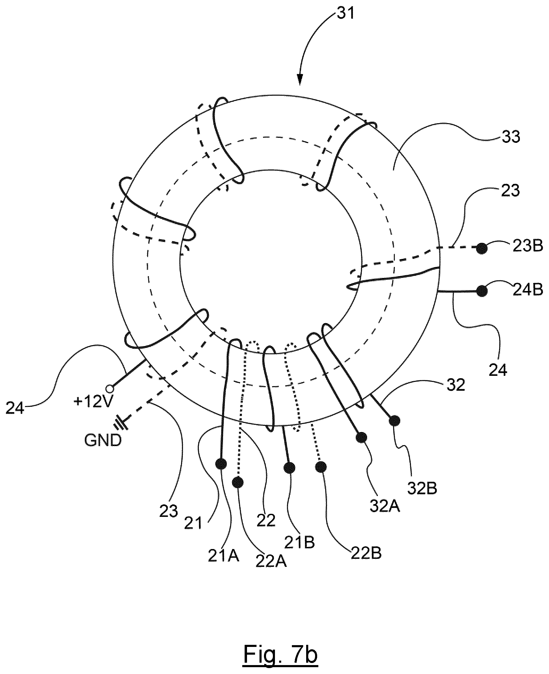 Patent US12448023 Figure 7 – Capacitive sensor device, steering wheel comprising a capacitive sensor device, method for operating a capacitive sensor device and/or a steering wheel, and vehicle comprising a capacitive sensor device
