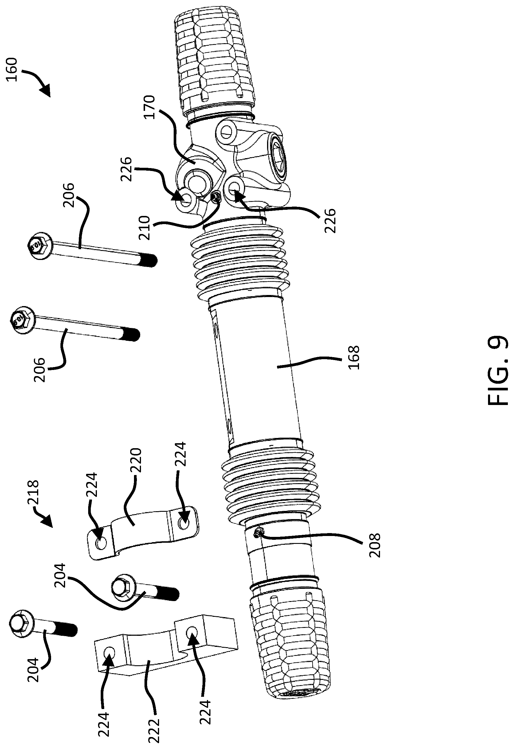 Patent US12448026 Figure 9 – Steering rack brace