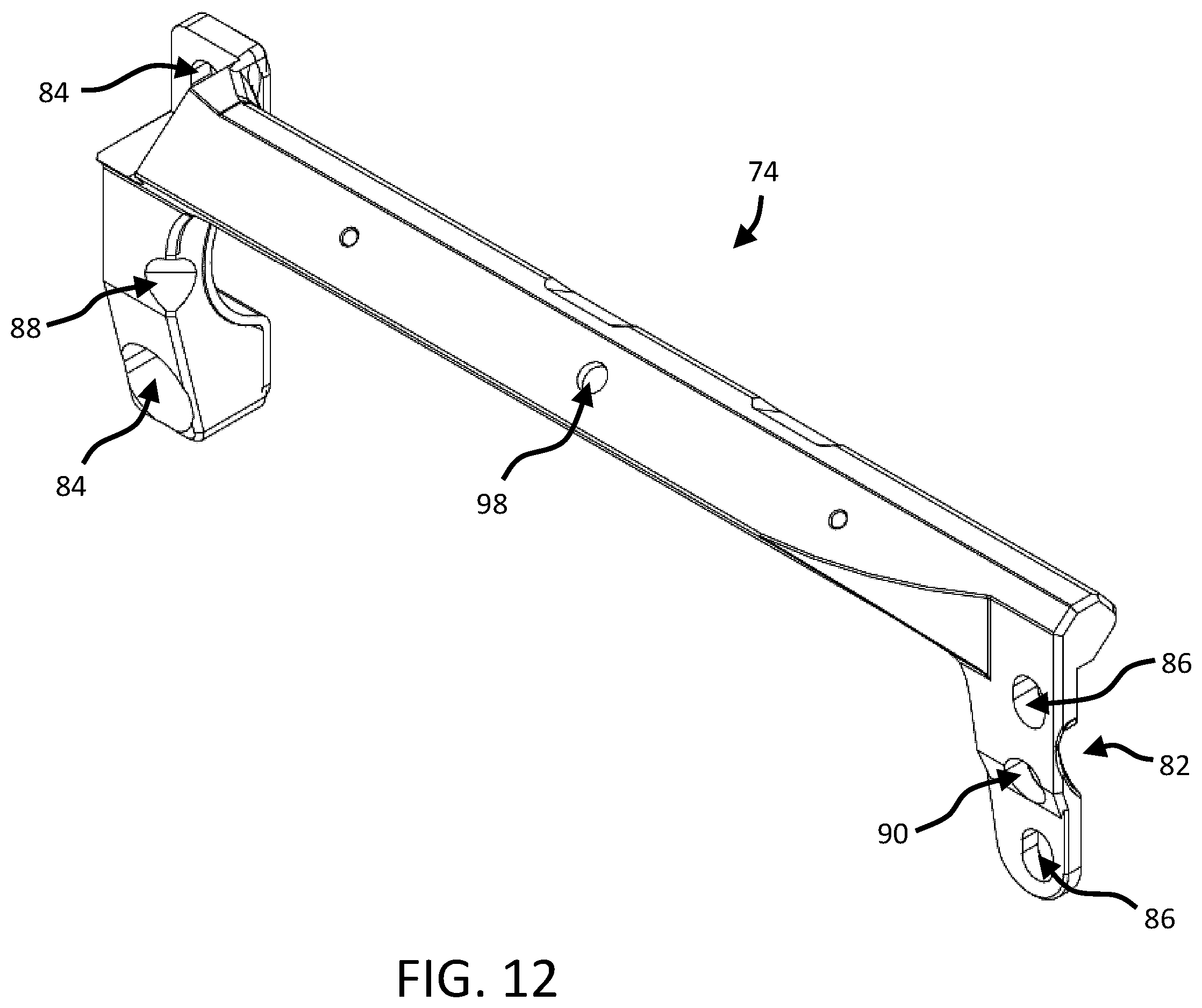 Patent US12448026 Figure 12 – Steering rack brace
