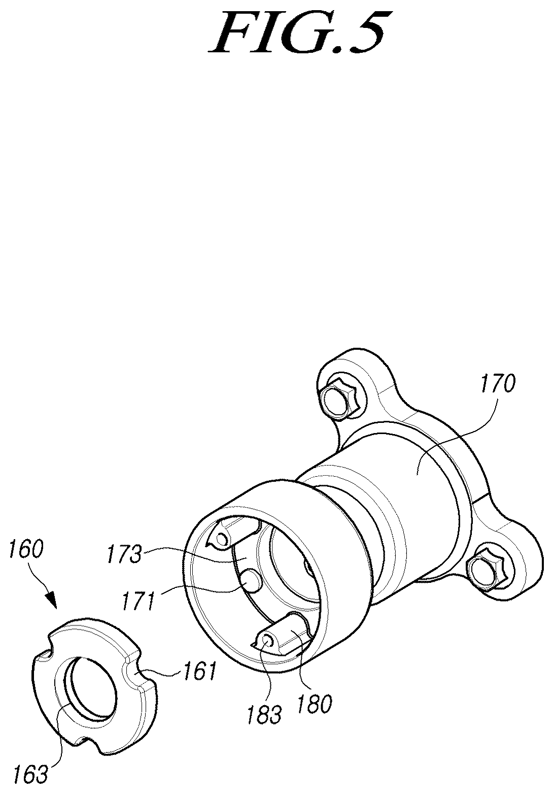 Patent US12448027 Figure 5 – Steer by wire type steering apparatus
