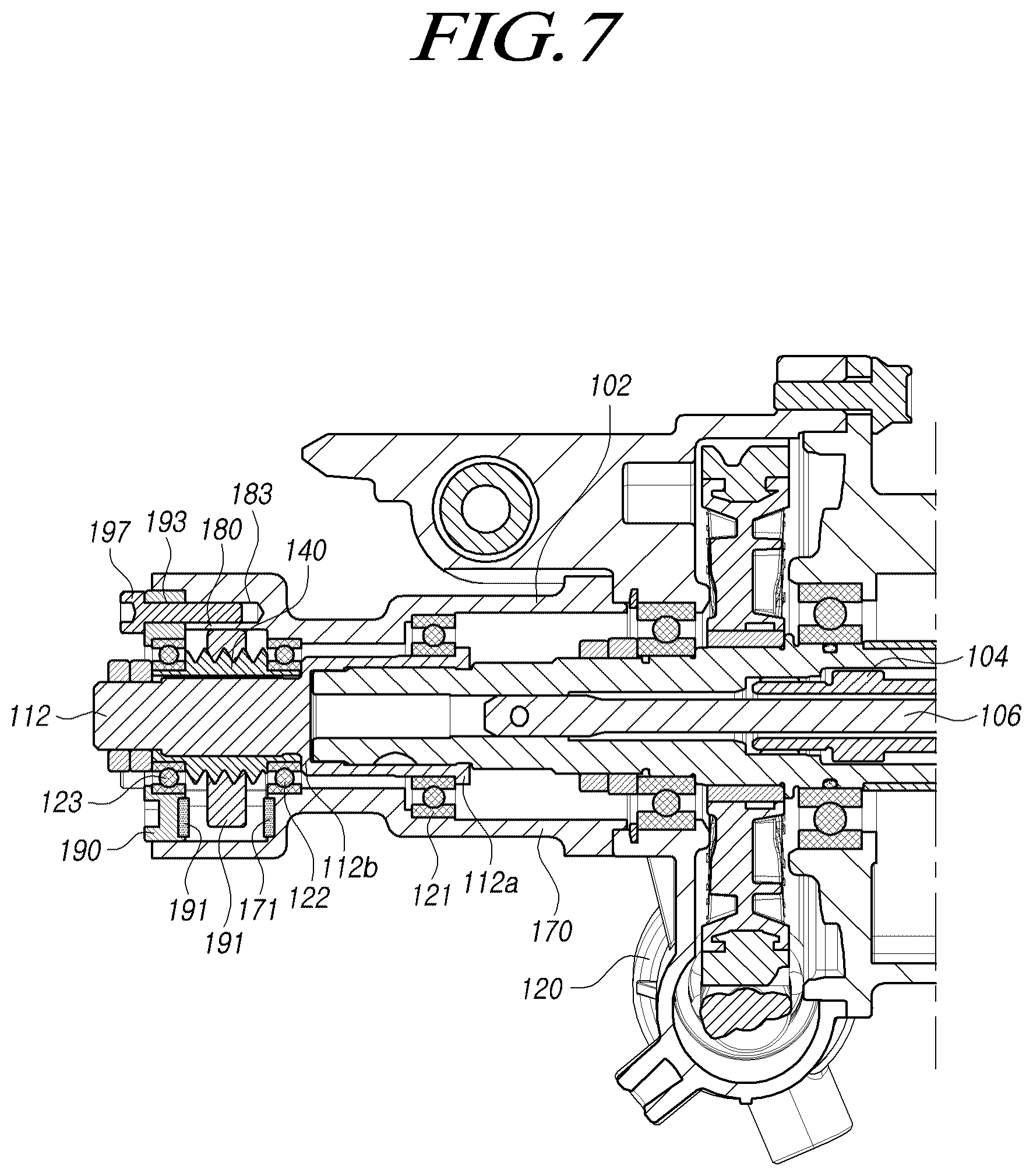 Patent US12448027 Figure 7 – Steer by wire type steering apparatus
