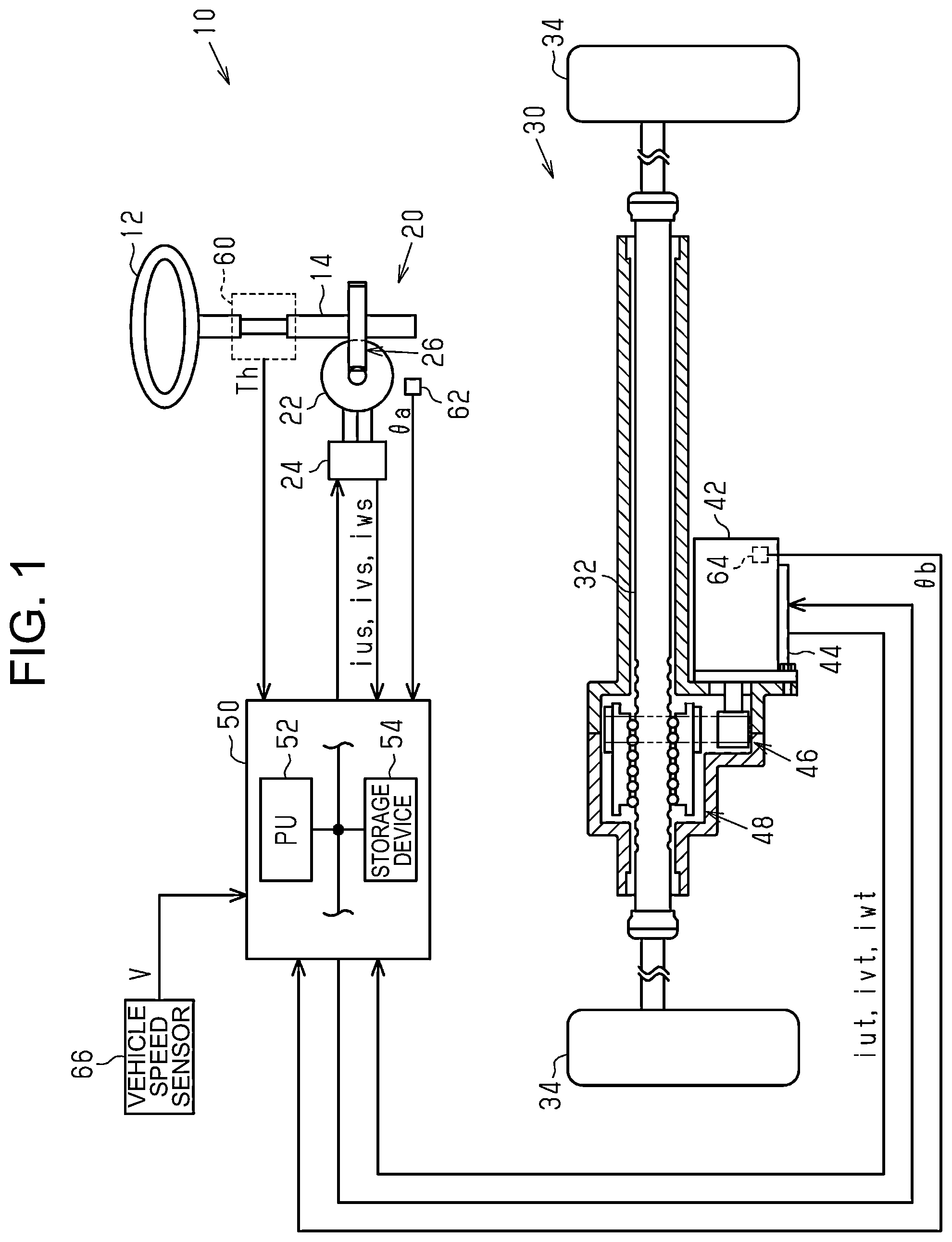 Patent US12448032 Figure 1 – Steering control device