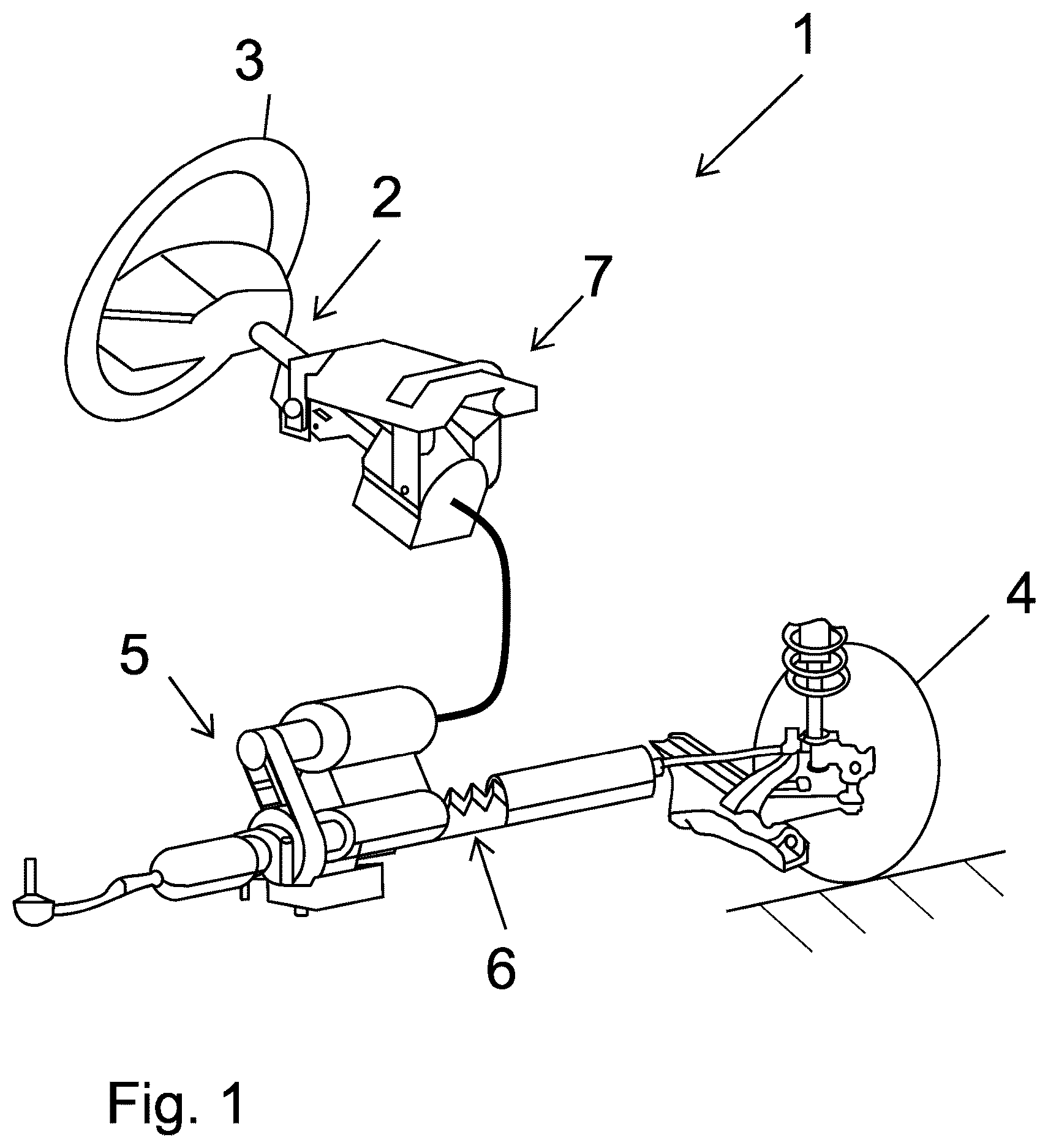 Patent US12448037 Figure 1 – Method for controlling a steer-by-wire steering system of a road vehicle with garage mode