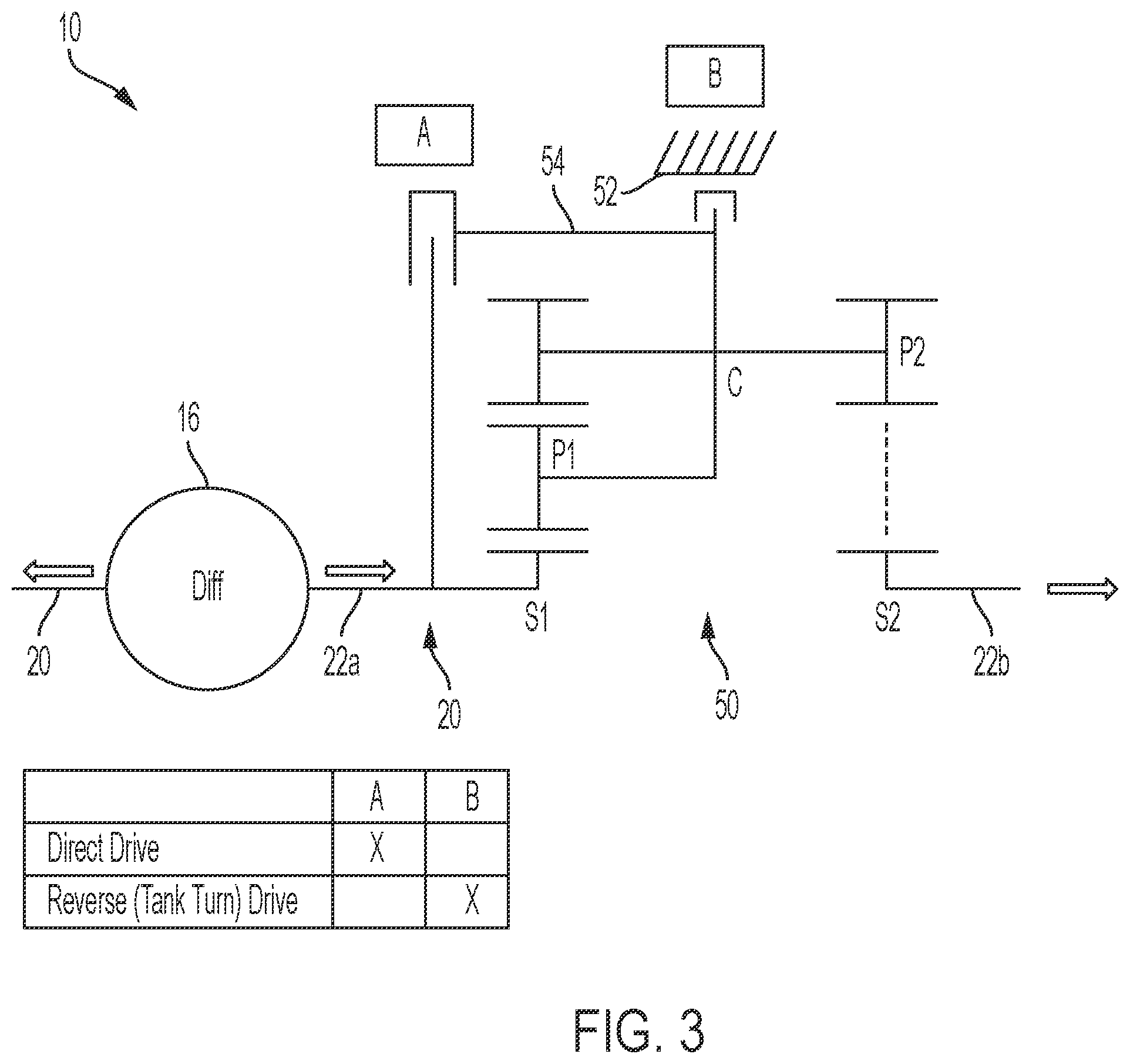 Patent US12448042 Figure 3 – Tank steer system for vehicle