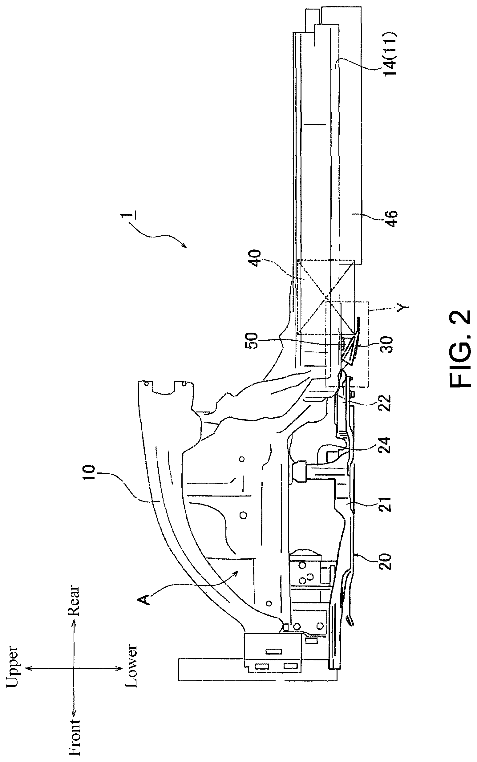 Patent US12448047 Figure 2 – Device protection structure of vehicle body
