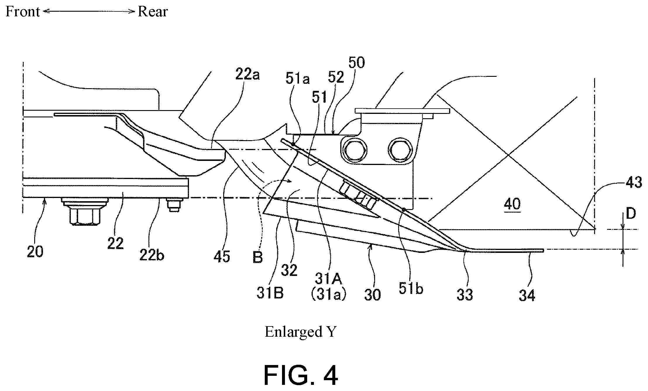 Patent US12448047 Figure 4 – Device protection structure of vehicle body