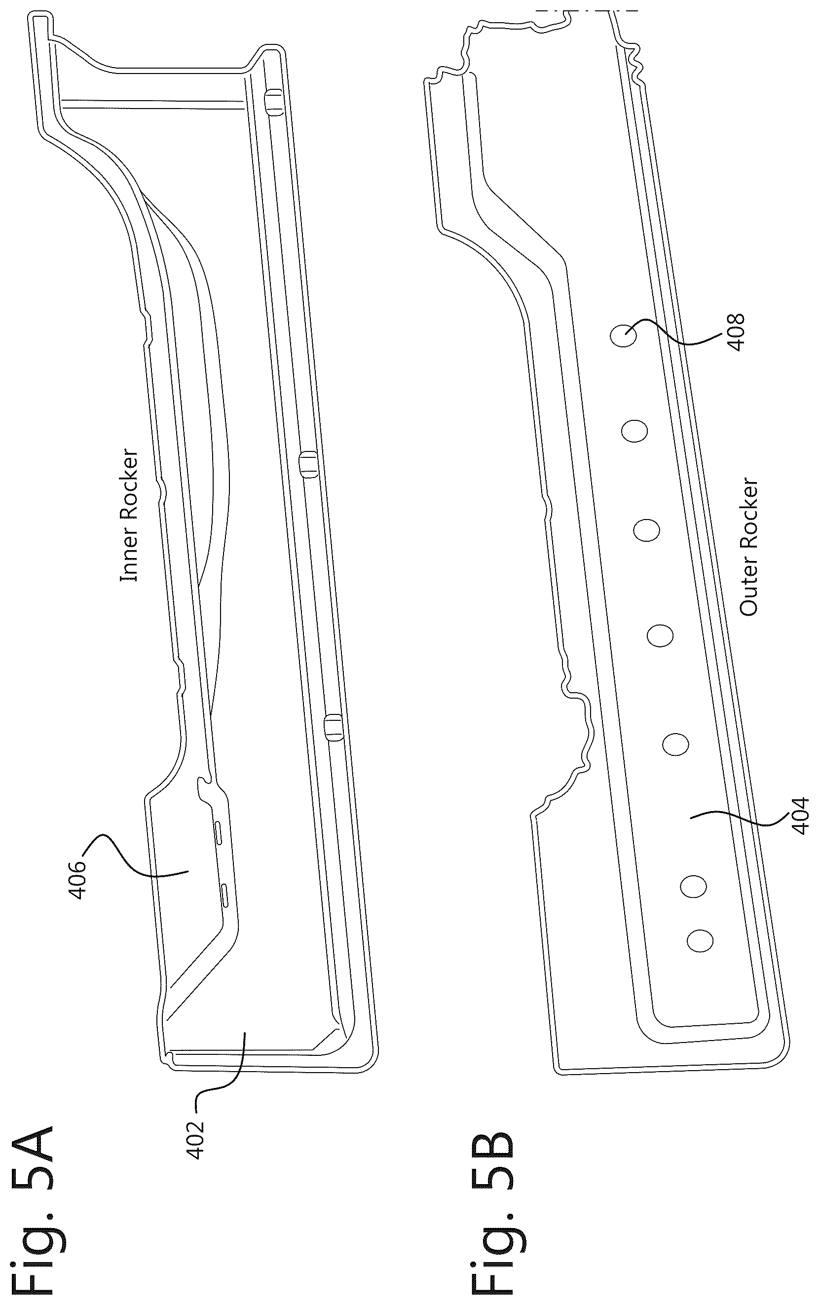 Patent US12448049 Figure 5 – Hybrid rocker reinforcement for small overlap impact