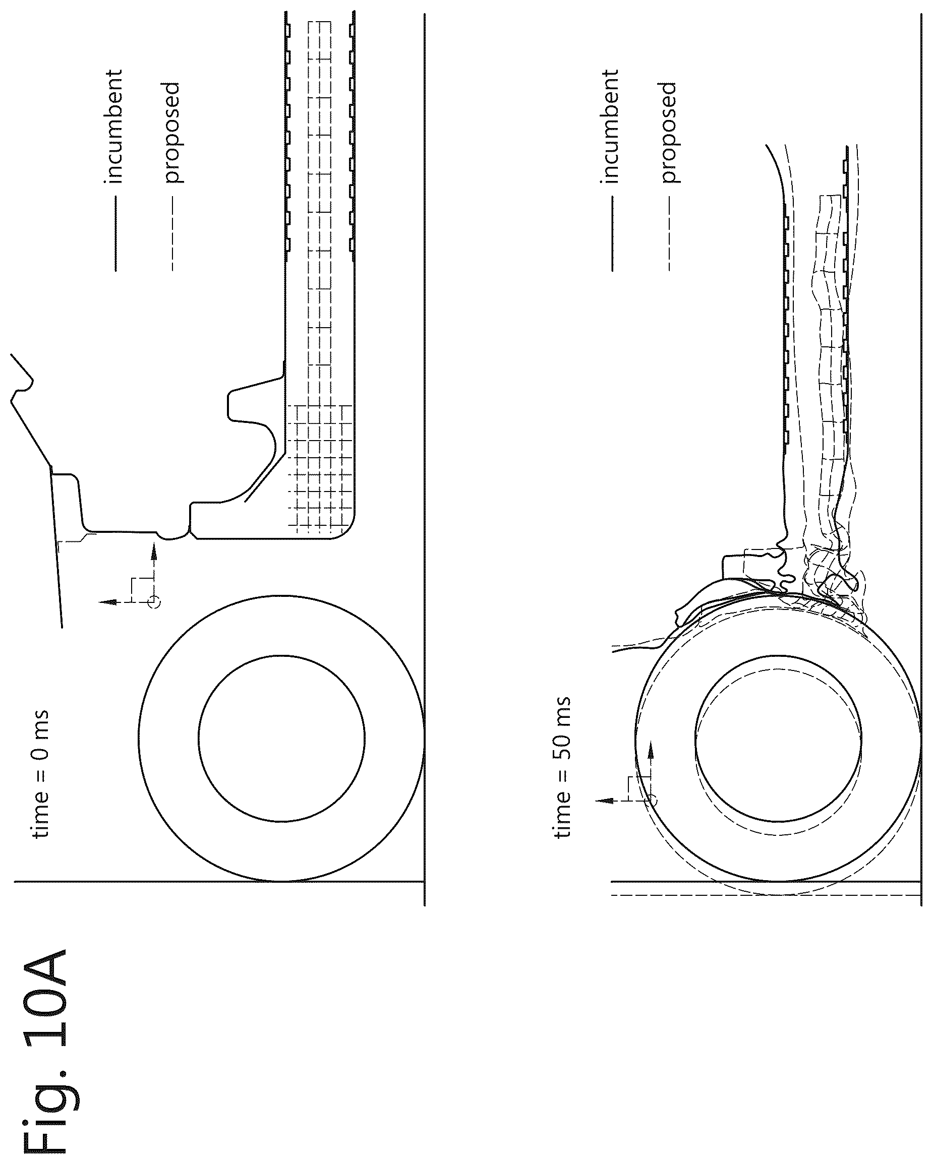 Patent US12448049 Figure 10 – Hybrid rocker reinforcement for small overlap impact
