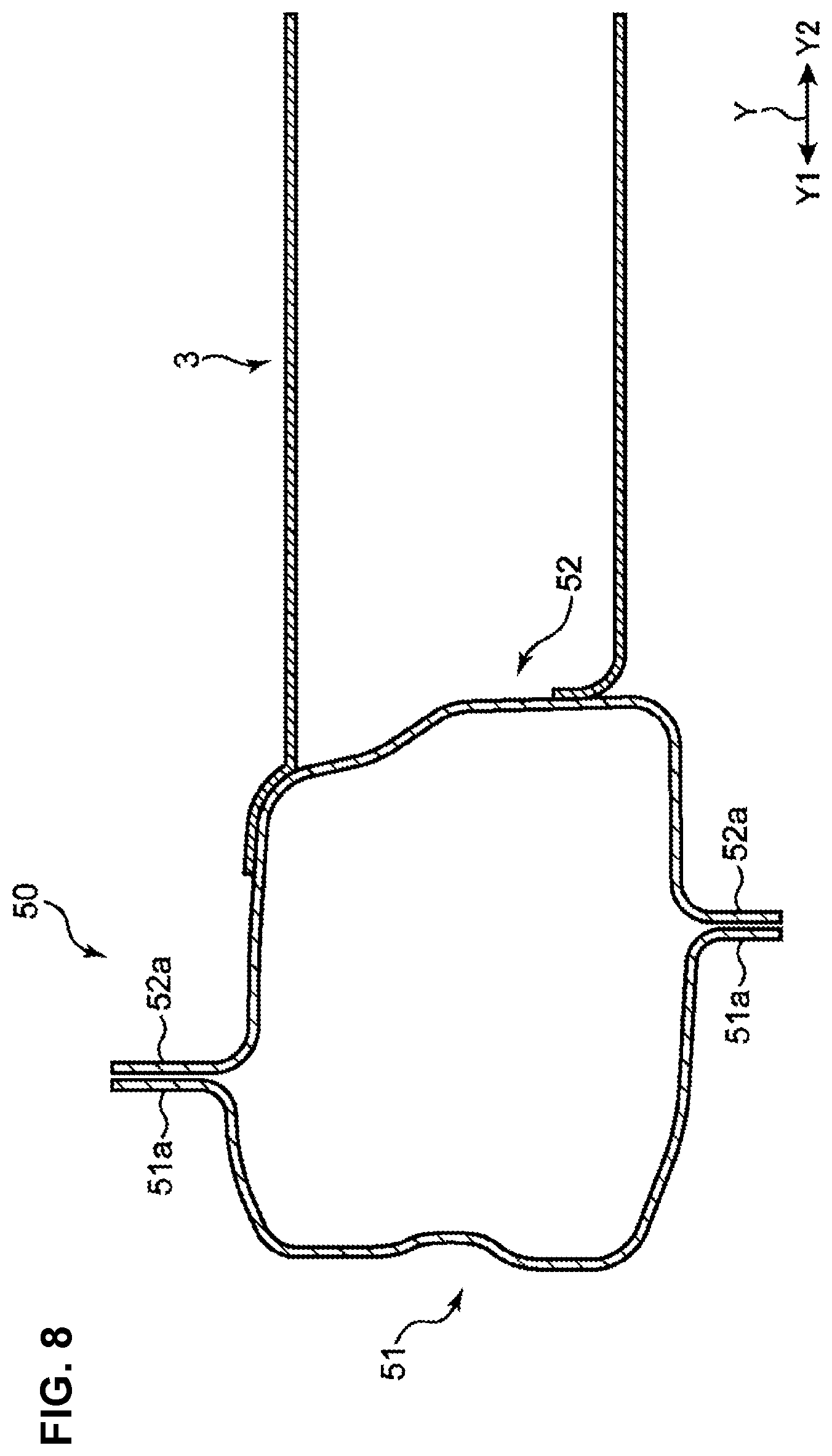 Patent US12448050 Figure 8 – Lower vehicle-body structure of vehicle