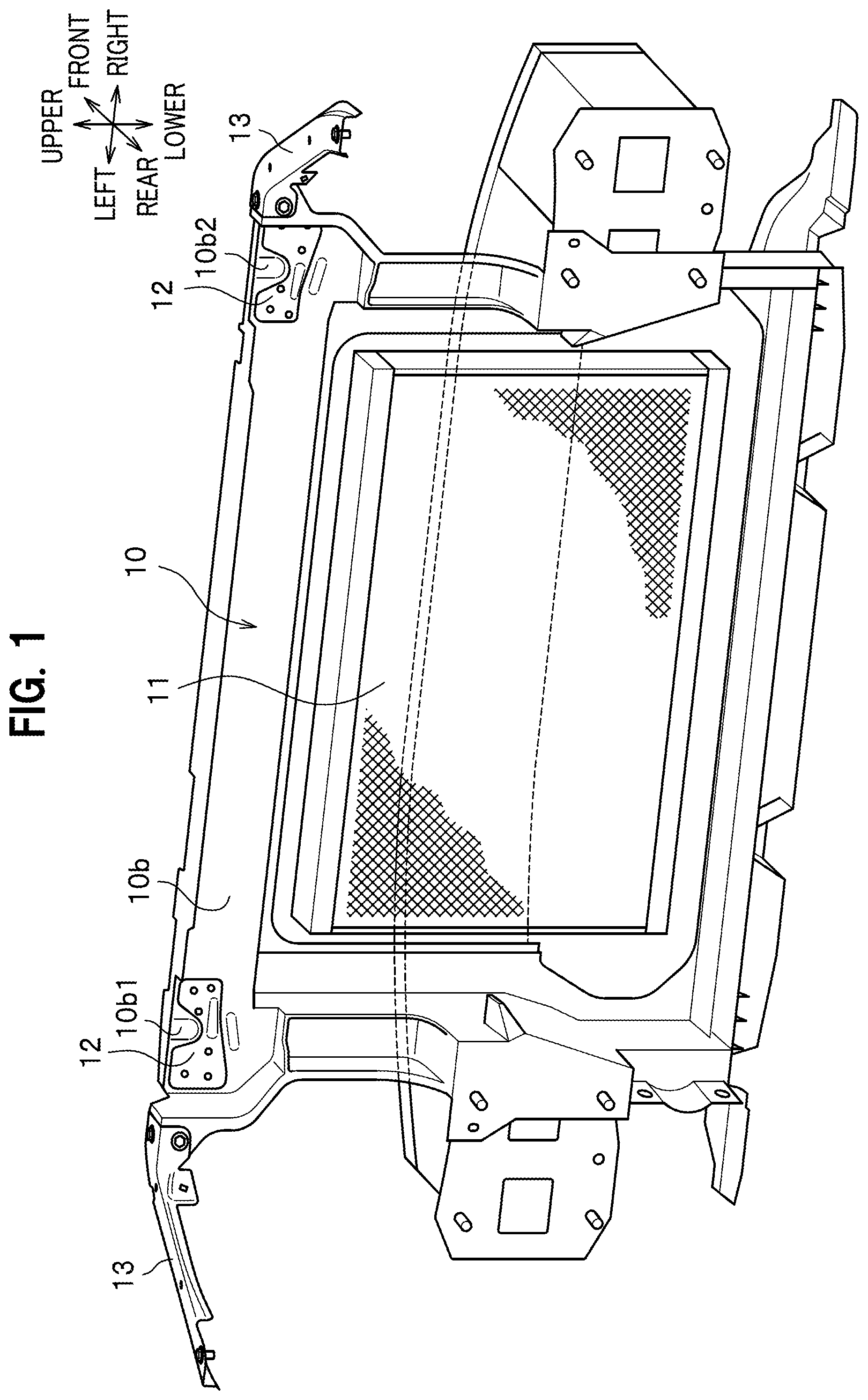 Patent US12448052 — Vehicle front structure — Figure 1