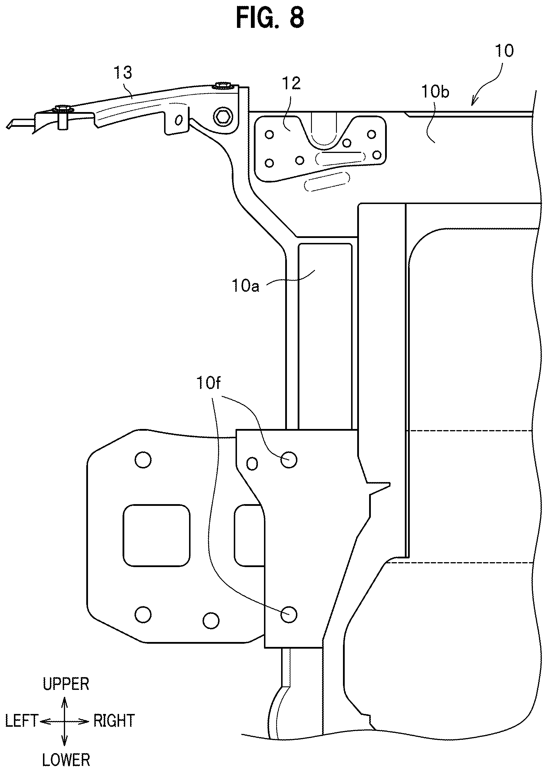 Patent US12448052 Figure 8 – Vehicle front structure