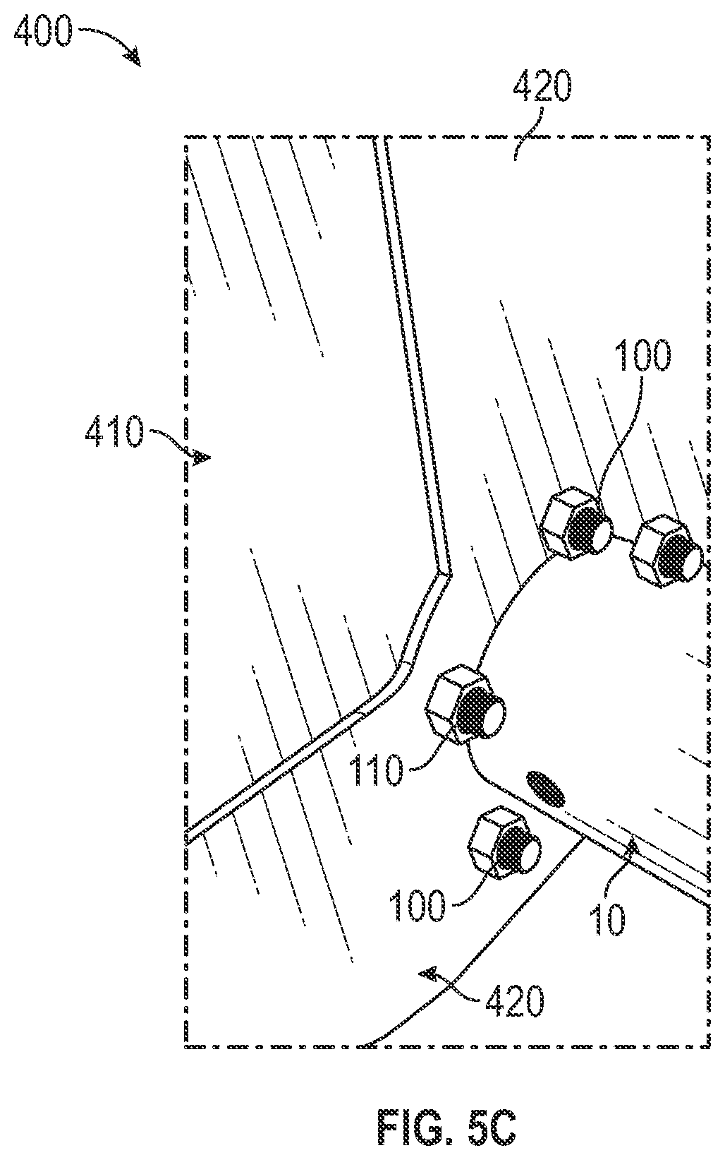 Patent US12448053 Figure 8 – Mechanism for securing a vehicle protection system and a backing plate of a brake assembly to an axle of a vehicle