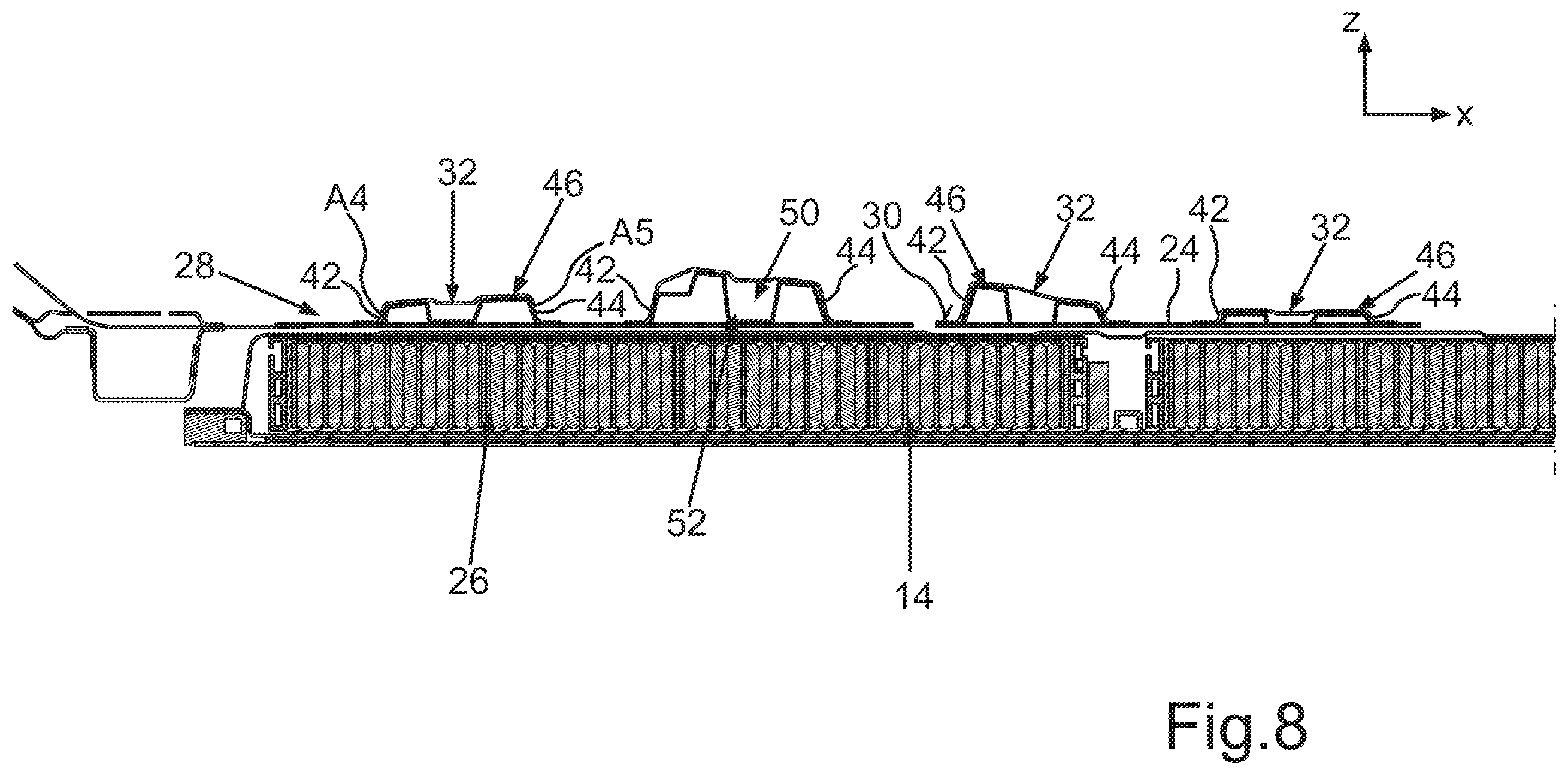 Patent US12448054 Figure 7 – Floor structure for a body of a vehicle, body for a vehicle, and vehicle