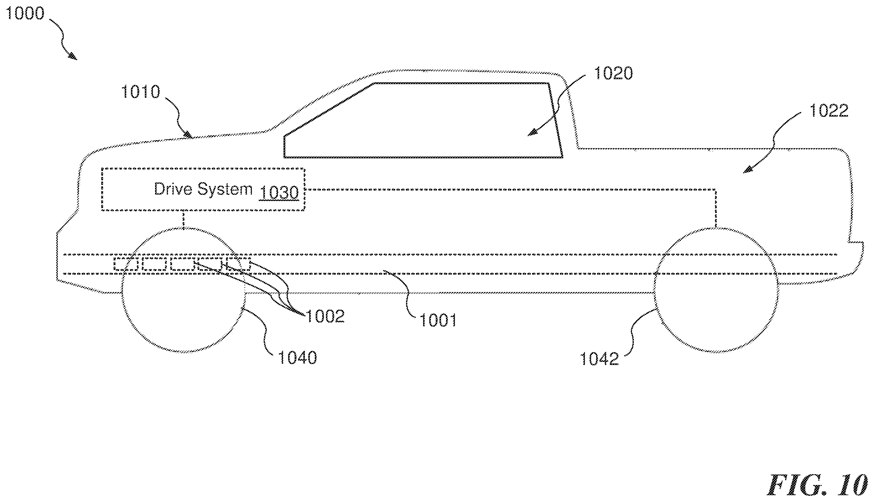 Patent US12448055 Figure 7 – Aluminum-reinforced vehicle frame
