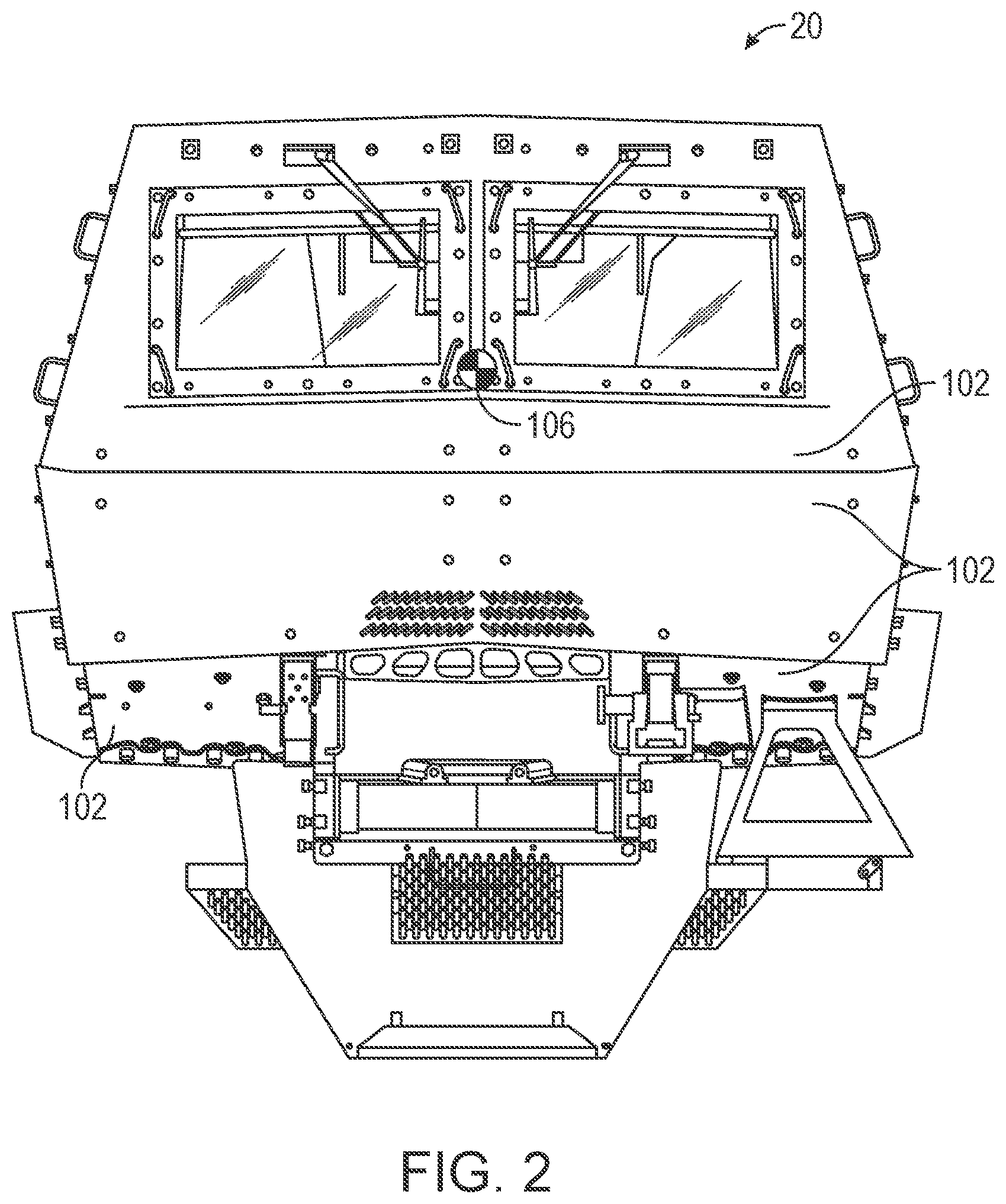 Patent US12448057 Figure 2 – Folding cabin assembly for low velocity air drop