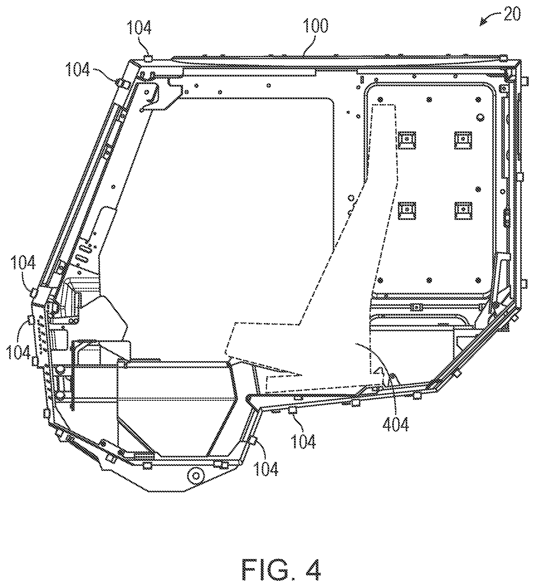 Patent US12448057 Figure 4 – Folding cabin assembly for low velocity air drop
