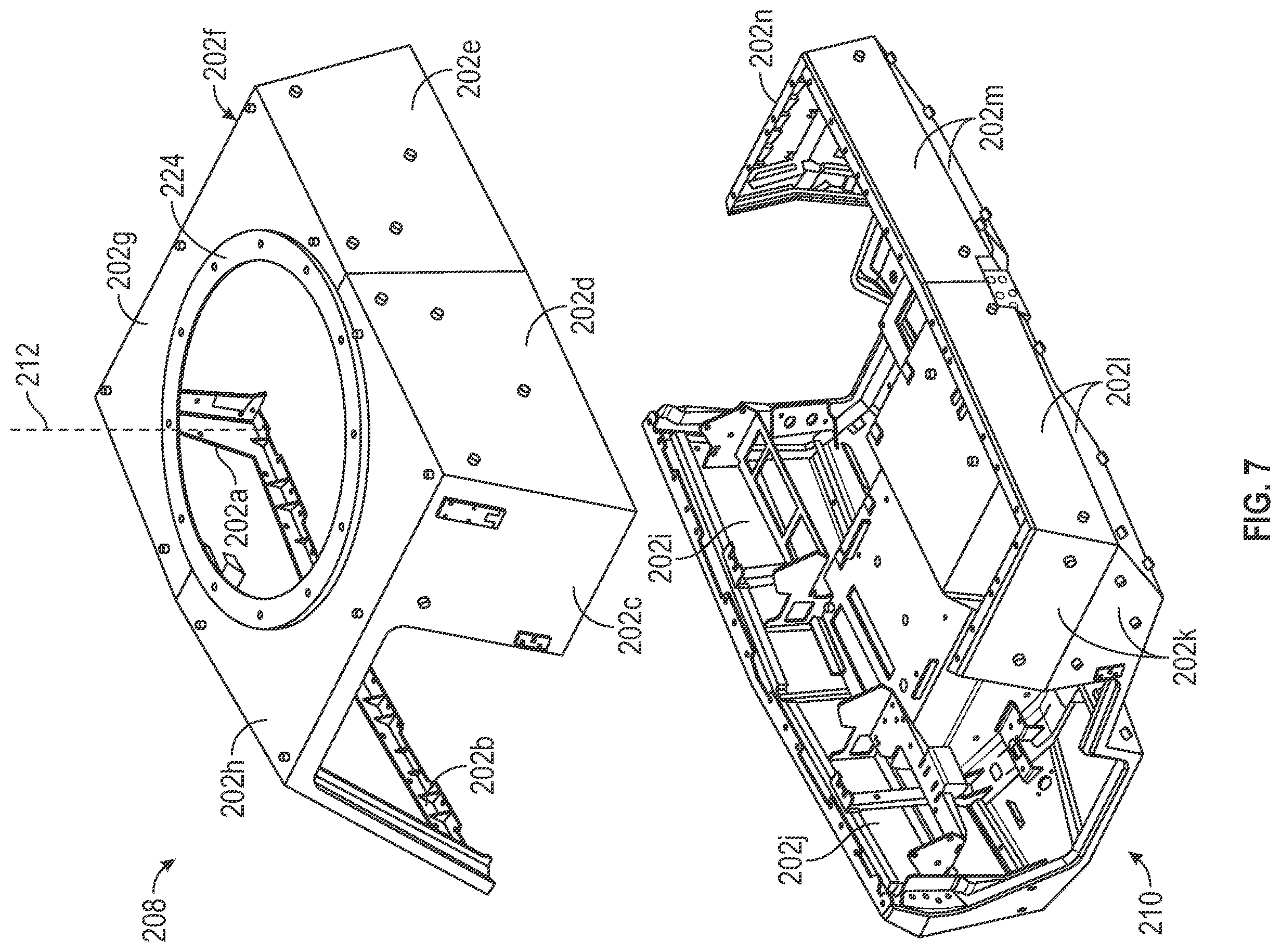 Patent US12448057 Figure 7 – Folding cabin assembly for low velocity air drop