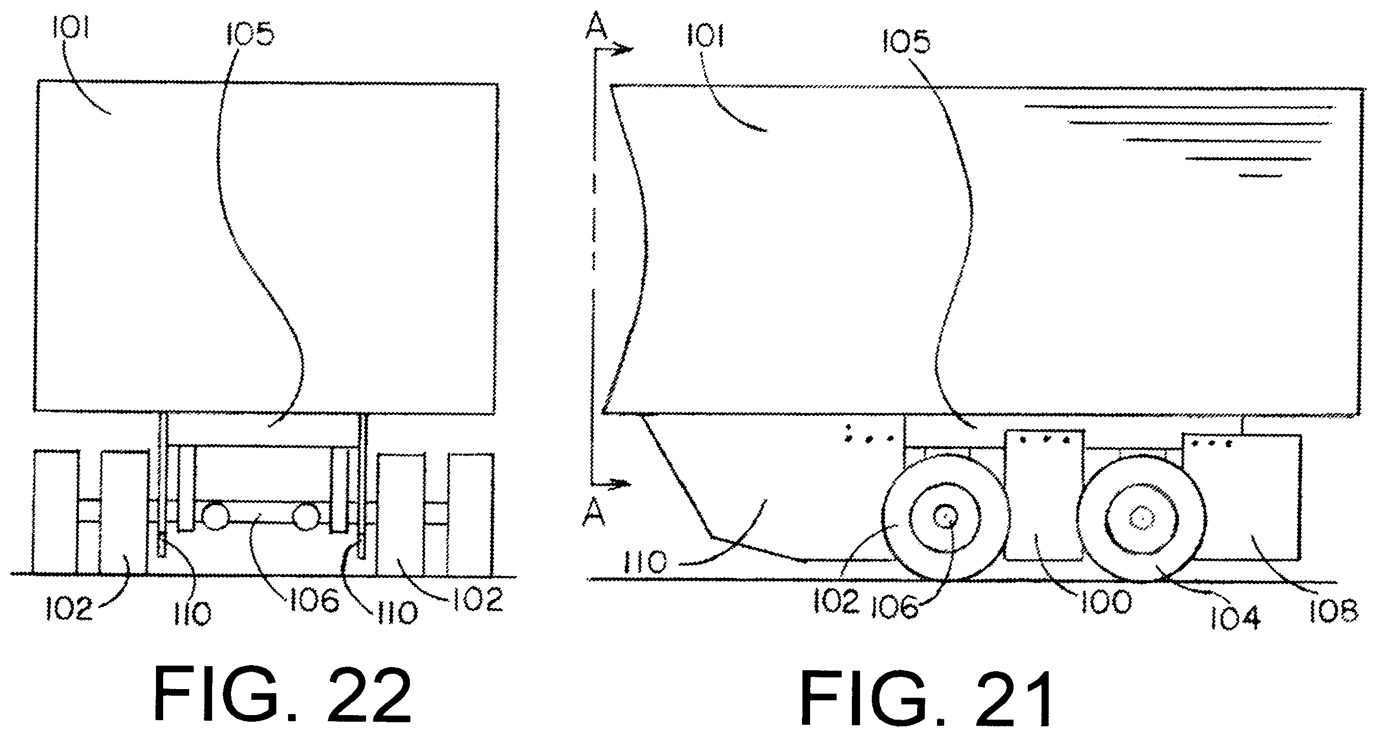 Patent US12448058 Figure 19 – Laterally inset trailer skirt and inner wheel skirt panel, each reducing vehicle drag