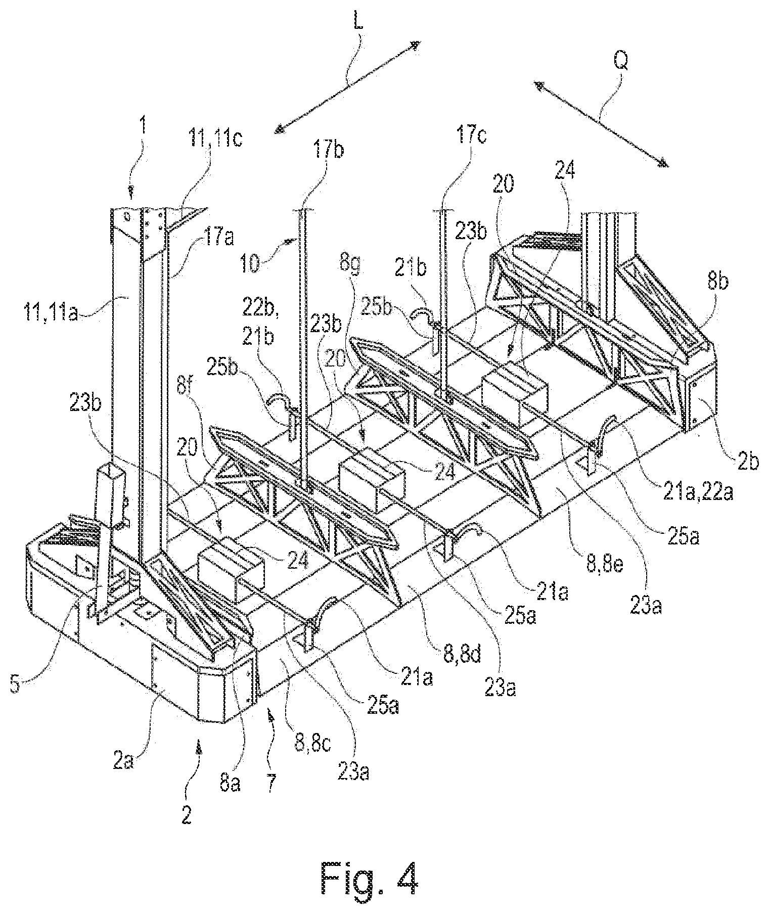 Patent US12448062 Figure 4 – Tugger train trailer